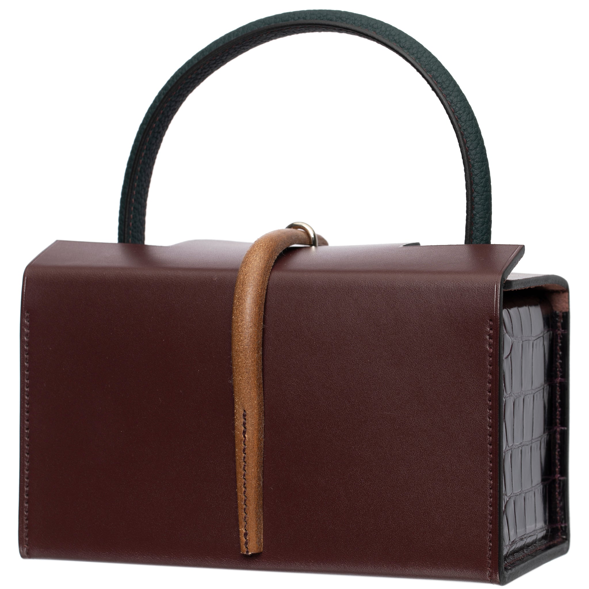 HERMES PETIT H LIMITED EDITION HANDBAG BORDEAUX, EMERALD, ROUGE H & GREEN PALLADIUM HARDWARE - On Repeat