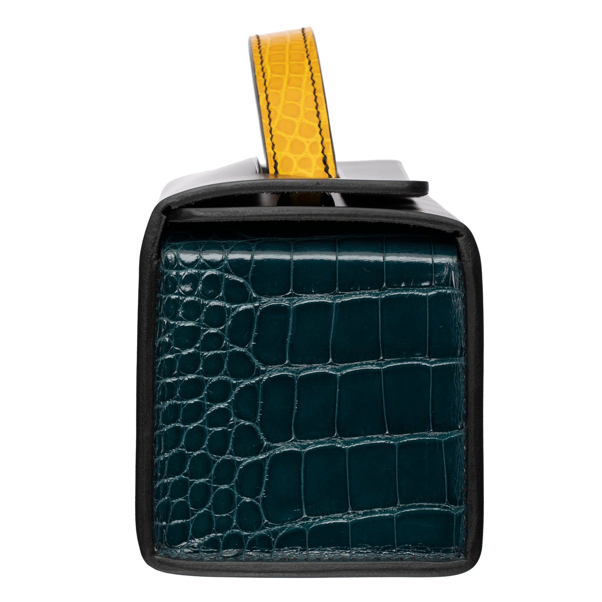 HERMES PETIT H LIMITED EDITION HANDBAG JAUNE AMBER, BORDEAUX & COLVERT SO BLACK HARDWARE - On Repeat