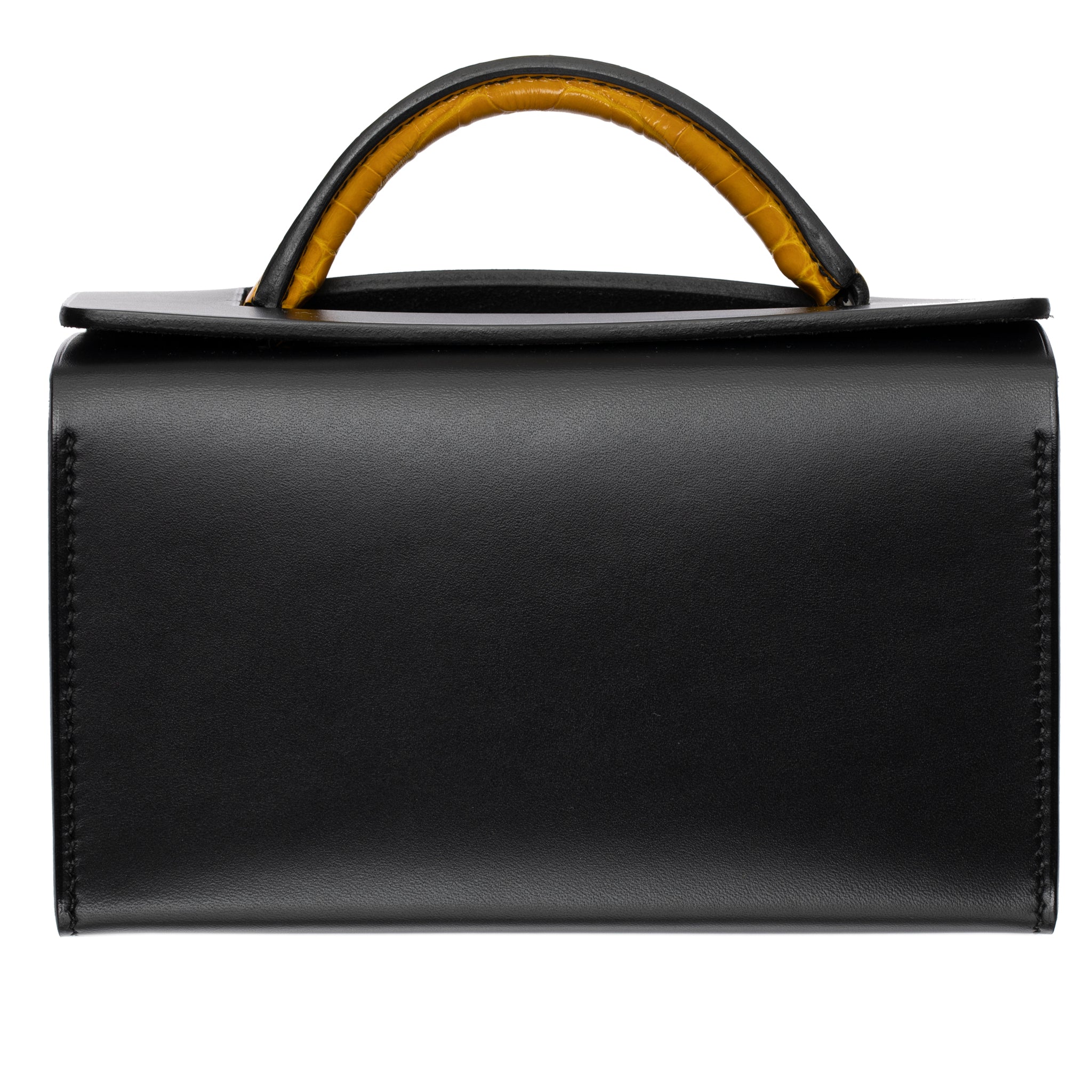 HERMES PETIT H LIMITED EDITION HANDBAG JAUNE AMBER, BORDEAUX & COLVERT SO BLACK HARDWARE - On Repeat