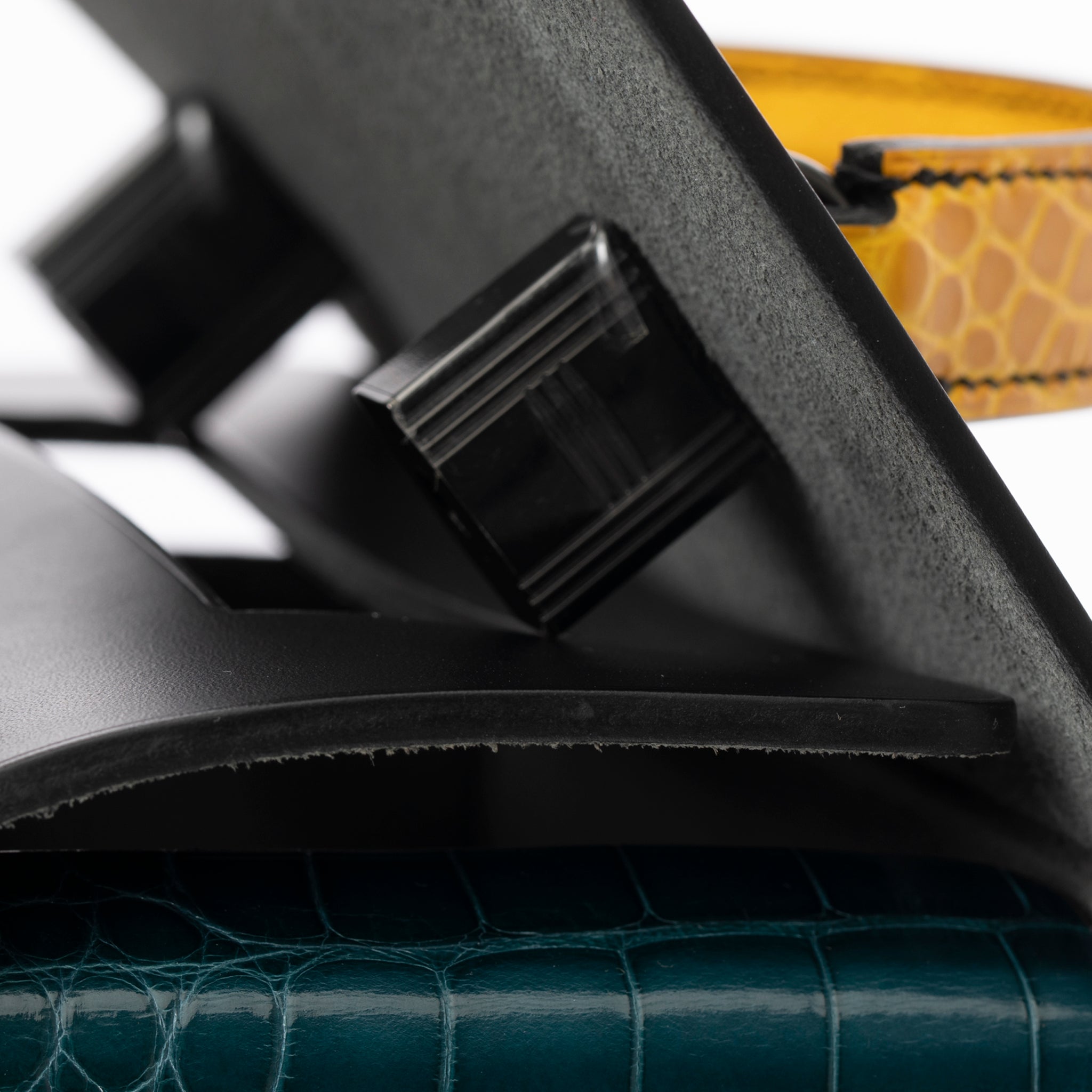 HERMES PETIT H LIMITED EDITION HANDBAG JAUNE AMBER, BORDEAUX & COLVERT SO BLACK HARDWARE - On Repeat