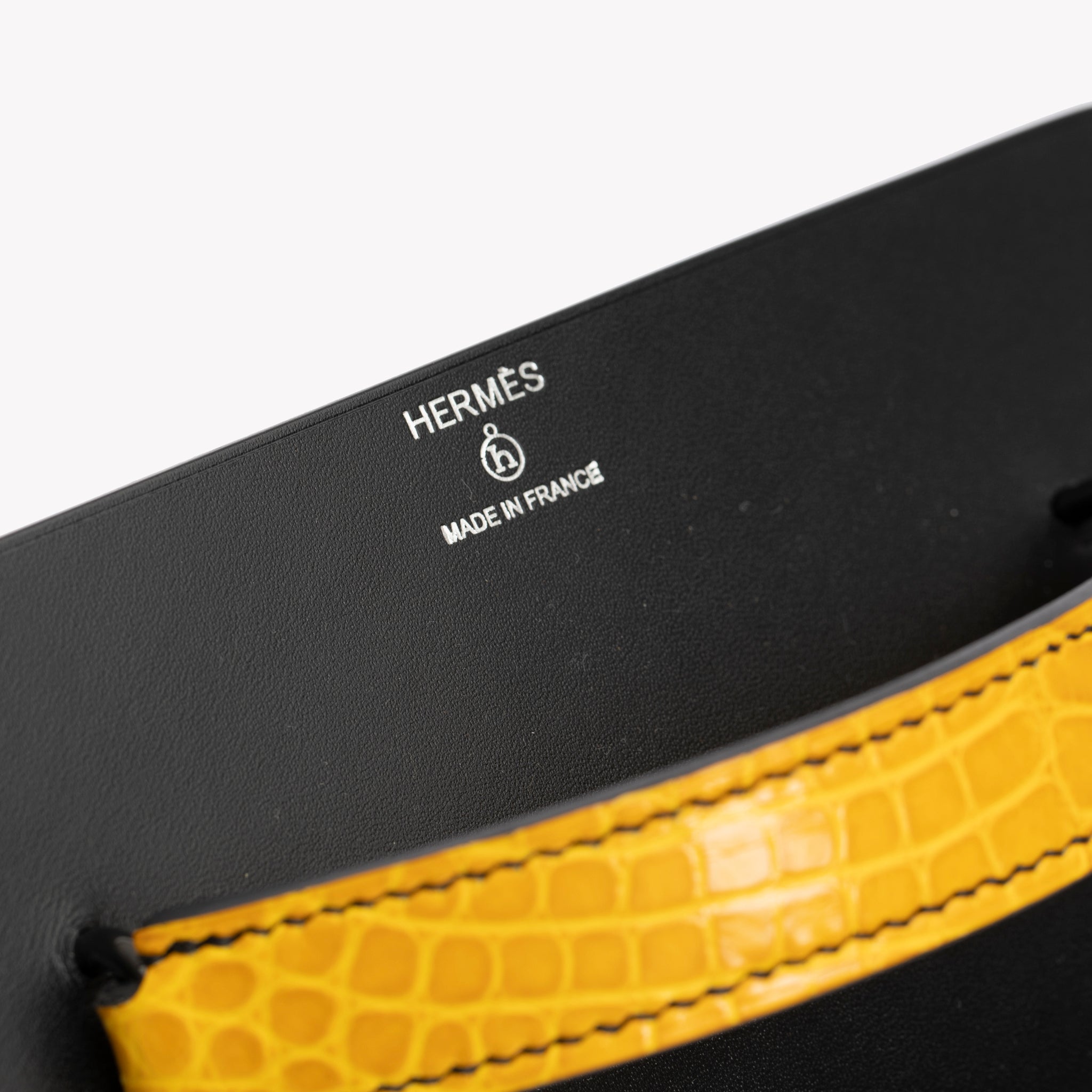 HERMES PETIT H LIMITED EDITION HANDBAG JAUNE AMBER, BORDEAUX & COLVERT SO BLACK HARDWARE - On Repeat