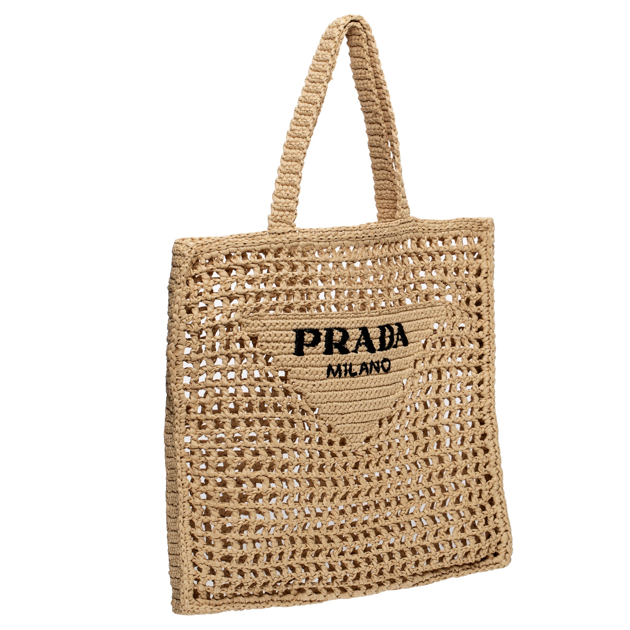 PRADA TAN RAFFIA TOTE BAG - On Repeat