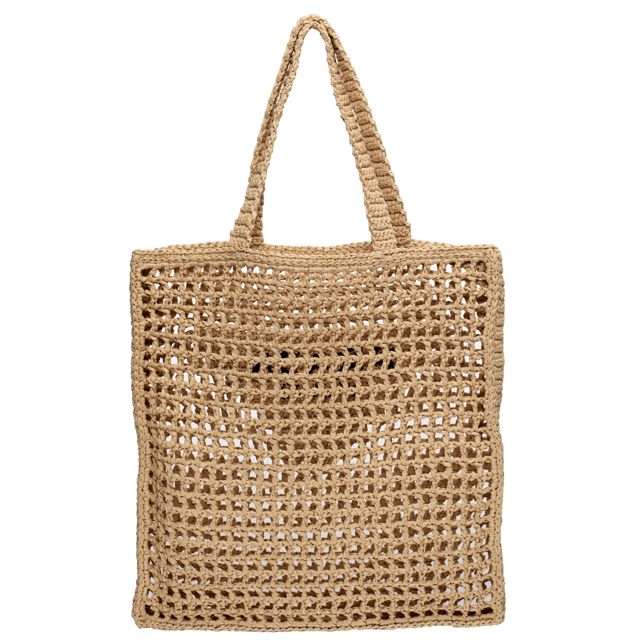 PRADA TAN RAFFIA TOTE BAG - On Repeat