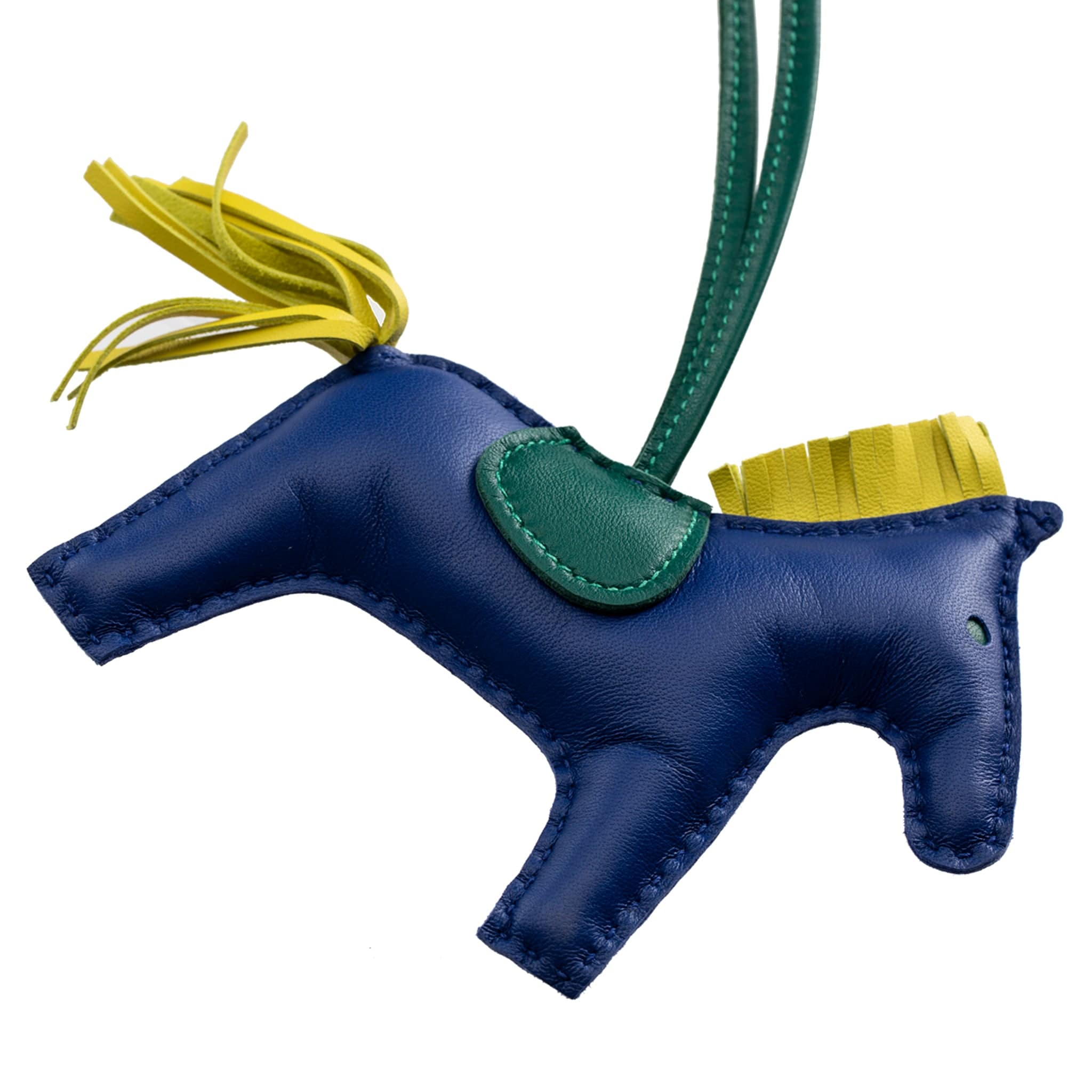 HERMES RODEO BAG CHARM MM BLUE ELECTRIC, MALACHITE & LIME - On Repeat