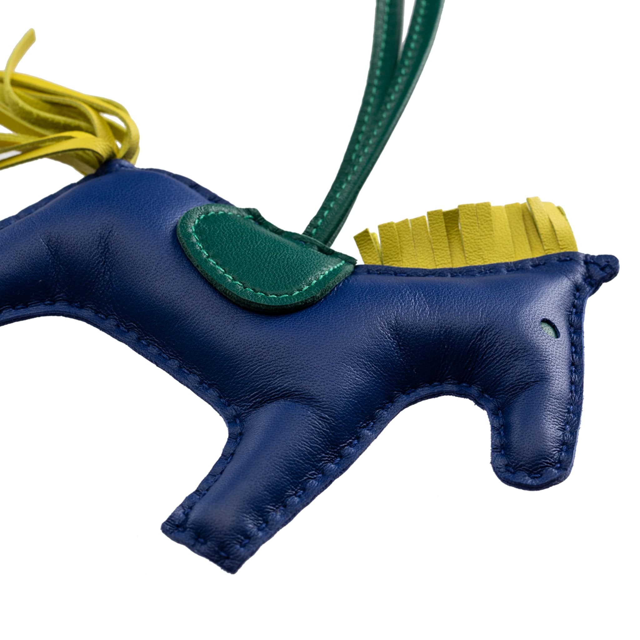 HERMES RODEO BAG CHARM MM BLUE ELECTRIC, MALACHITE & LIME - On Repeat