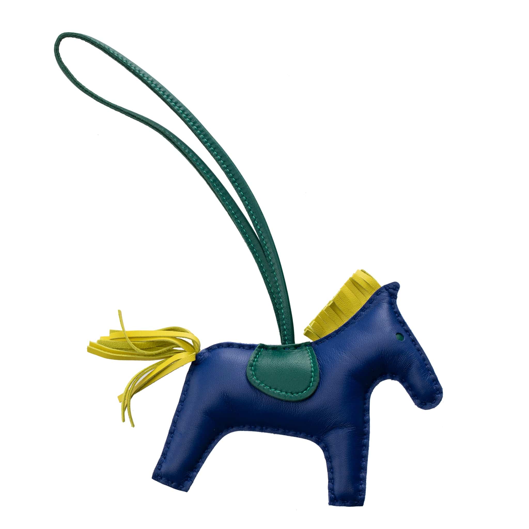 HERMES RODEO BAG CHARM MM BLUE ELECTRIC, MALACHITE & LIME - On Repeat