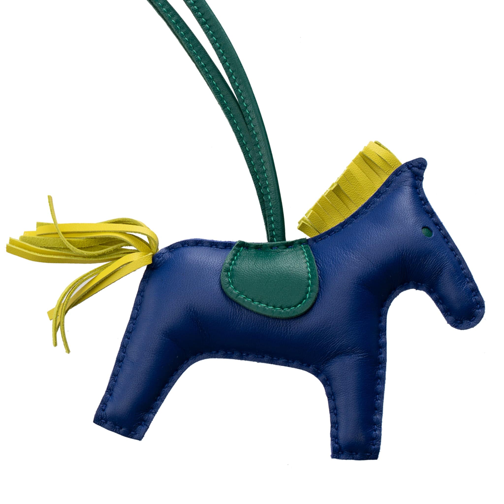 HERMES RODEO BAG CHARM MM BLUE ELECTRIC, MALACHITE & LIME - On Repeat