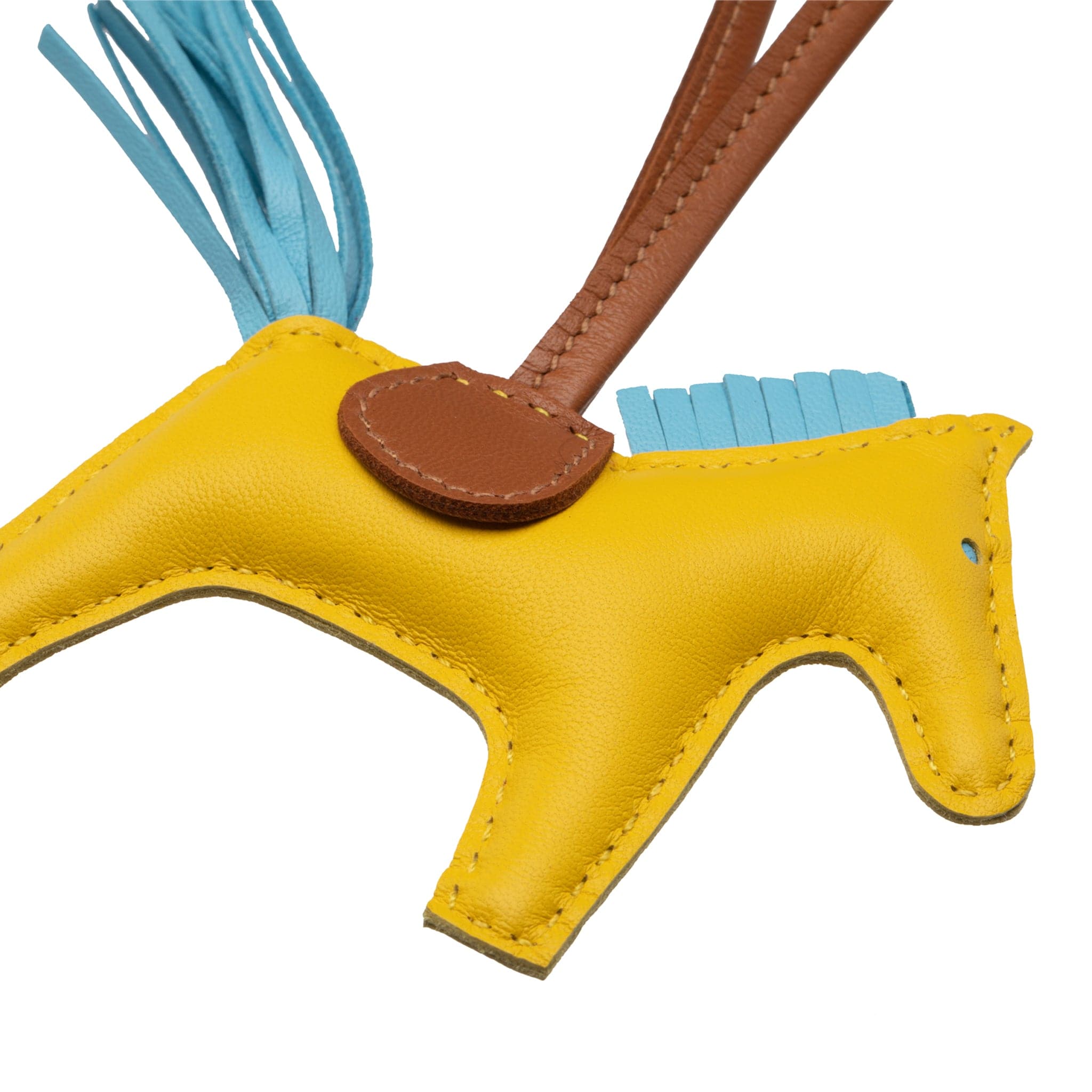 HERMES RODEO BAG CHARM PM JAUNE AMBER, CELESTE & GOLD - On Repeat