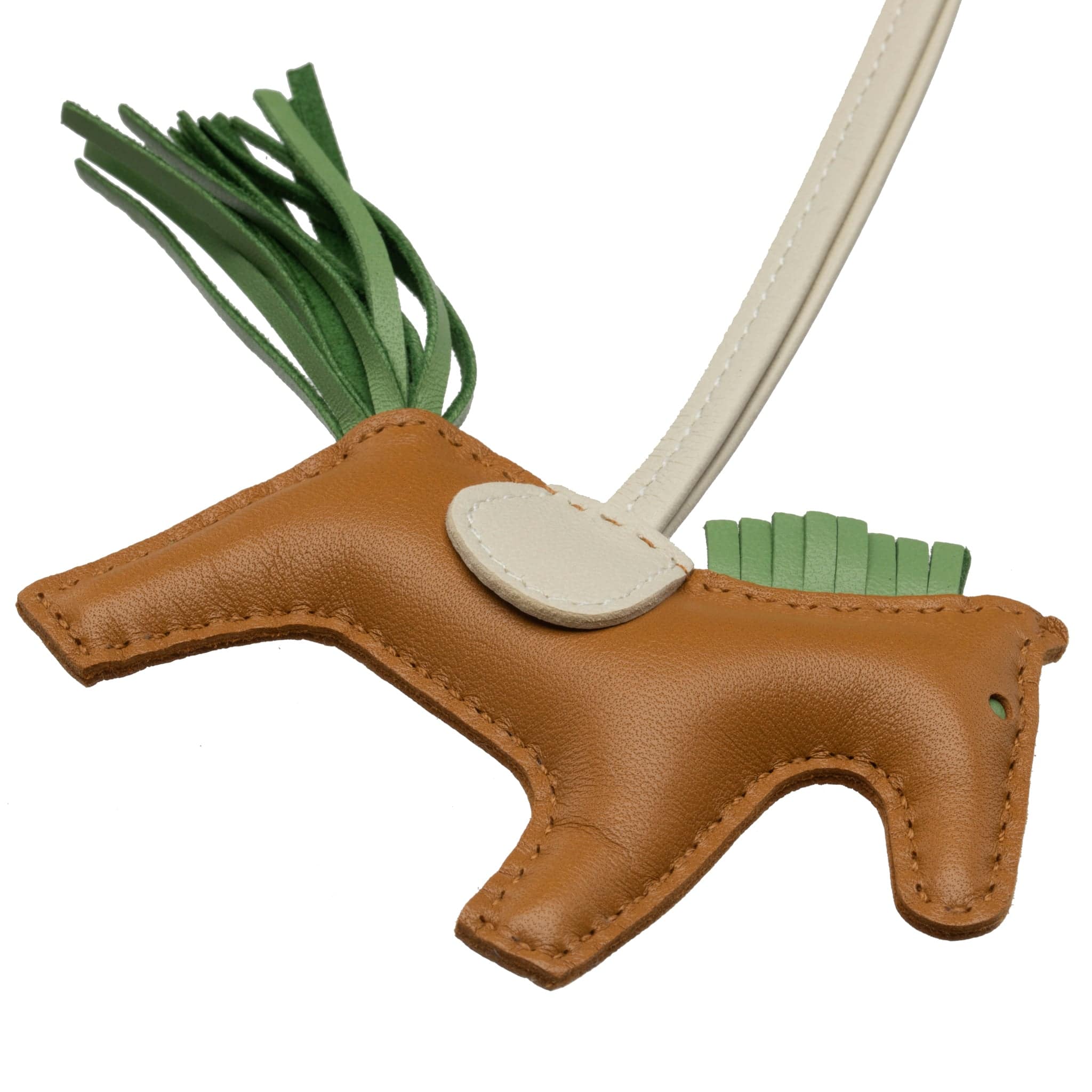 HERMES RODEO BAG CHARM PM SESAME, VERT CRIQUET & CRAIE - On Repeat