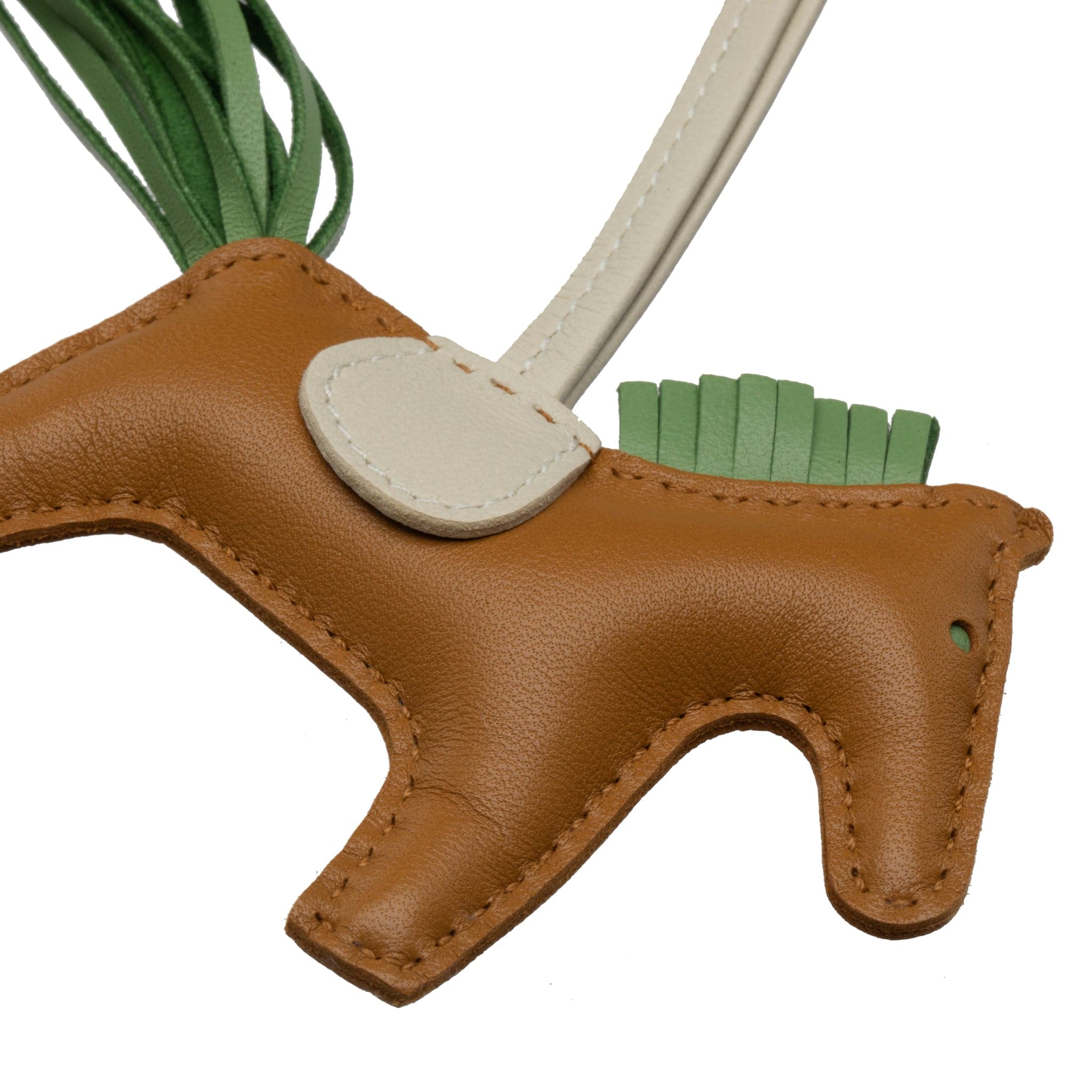 HERMES RODEO BAG CHARM PM SESAME, VERT CRIQUET & CRAIE - On Repeat