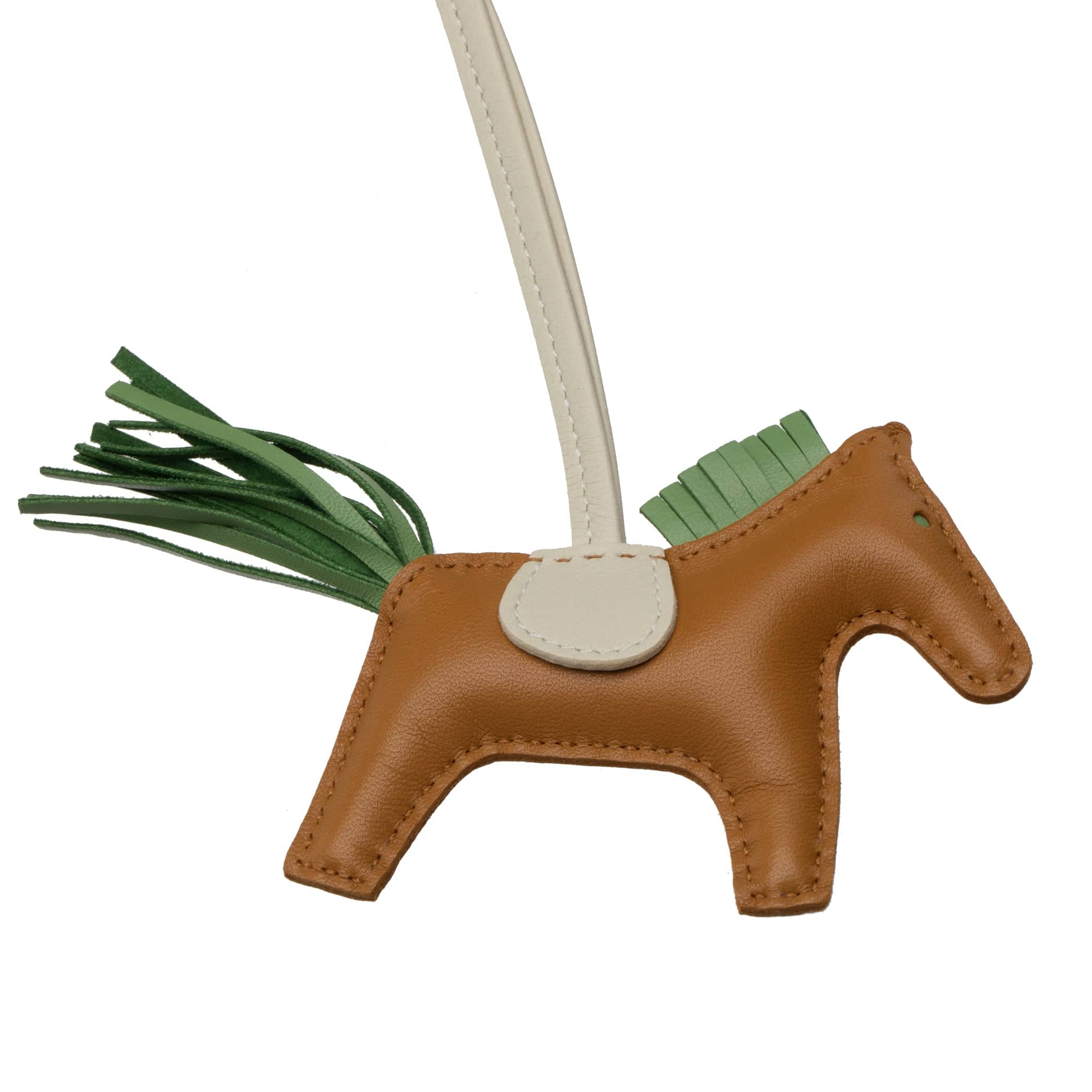 HERMES RODEO BAG CHARM PM SESAME, VERT CRIQUET & CRAIE - On Repeat