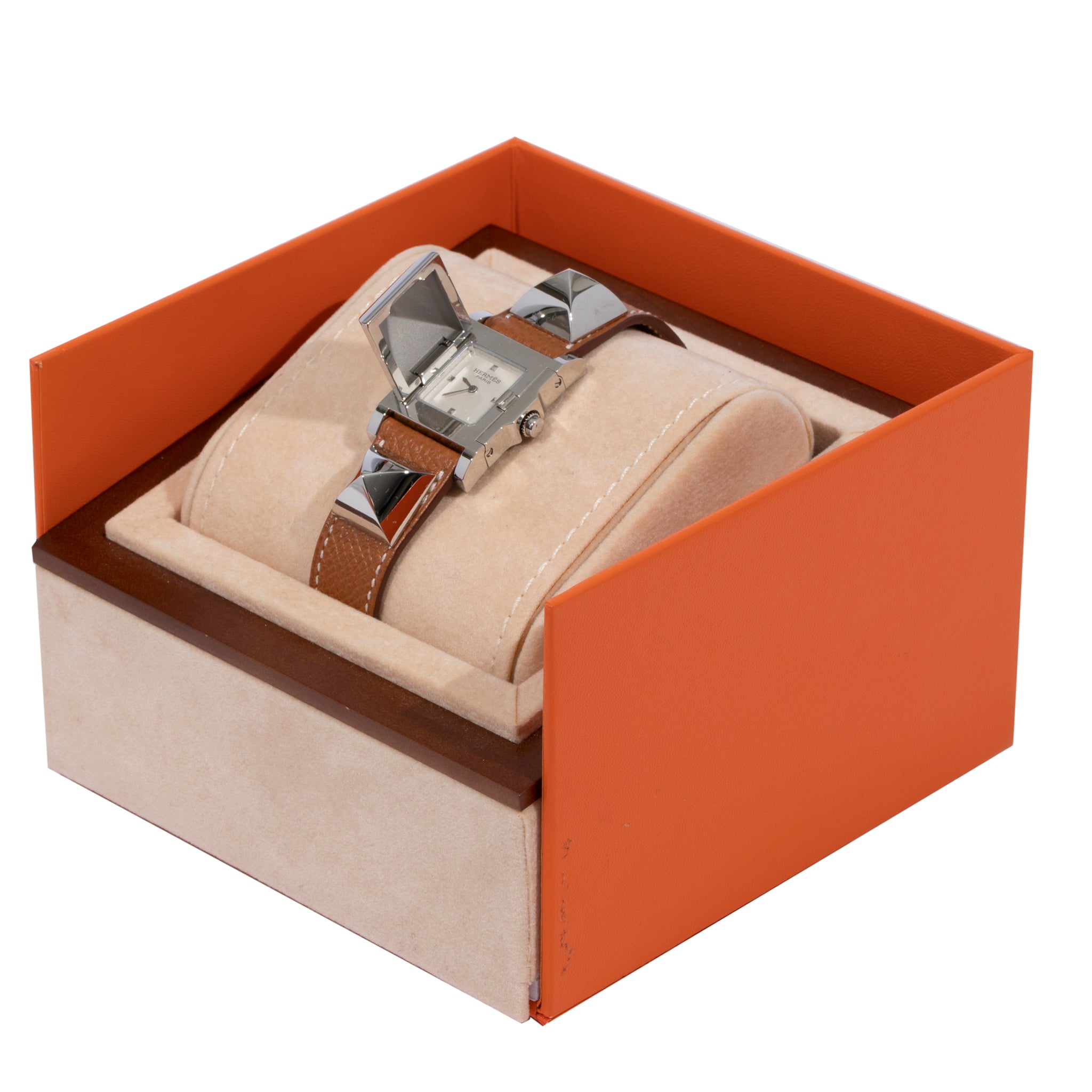 Hermes Medor Watch Gold Epsom Leather Palladium Hardware - On Repeat