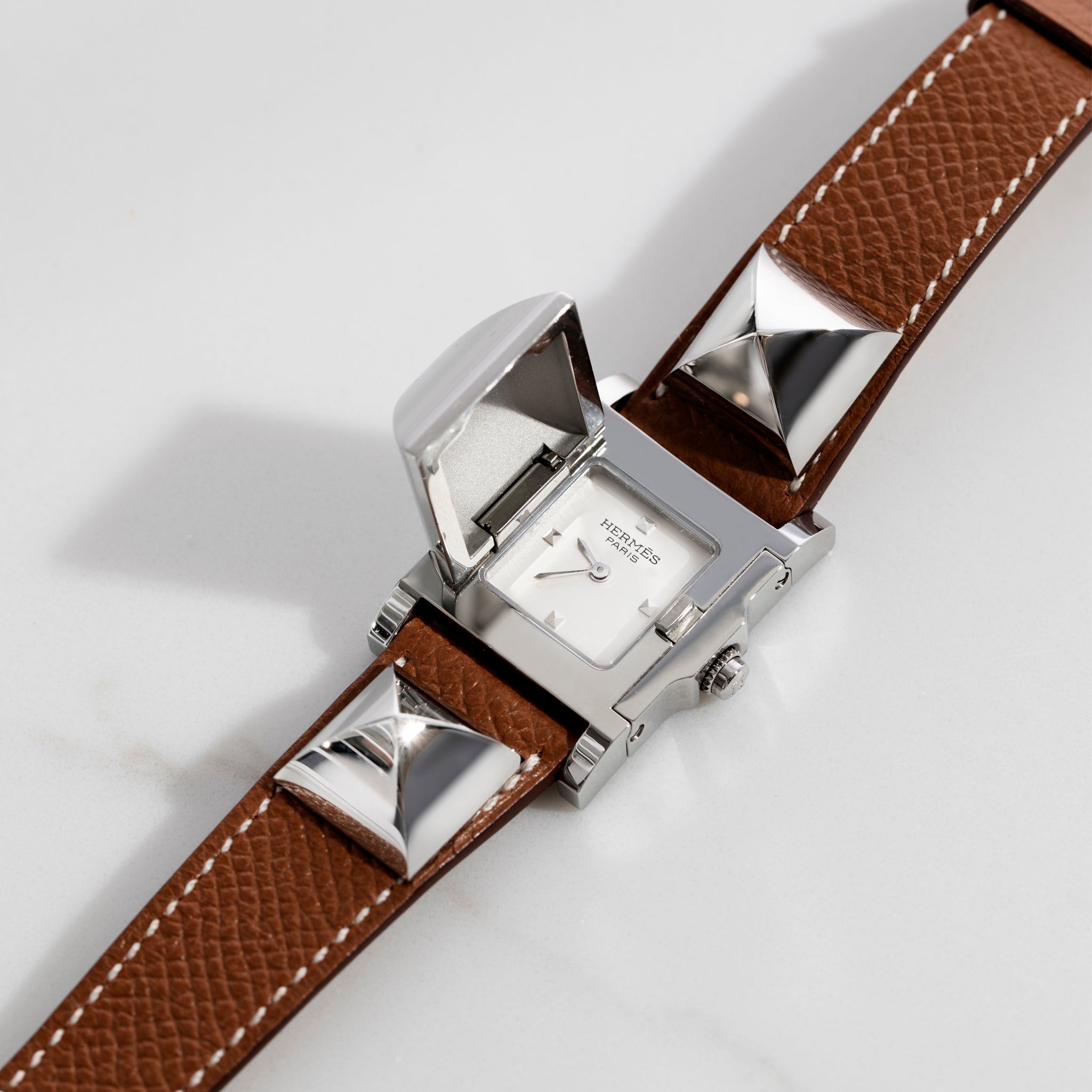 Hermes Medor Watch Gold Epsom Leather Palladium Hardware - On Repeat