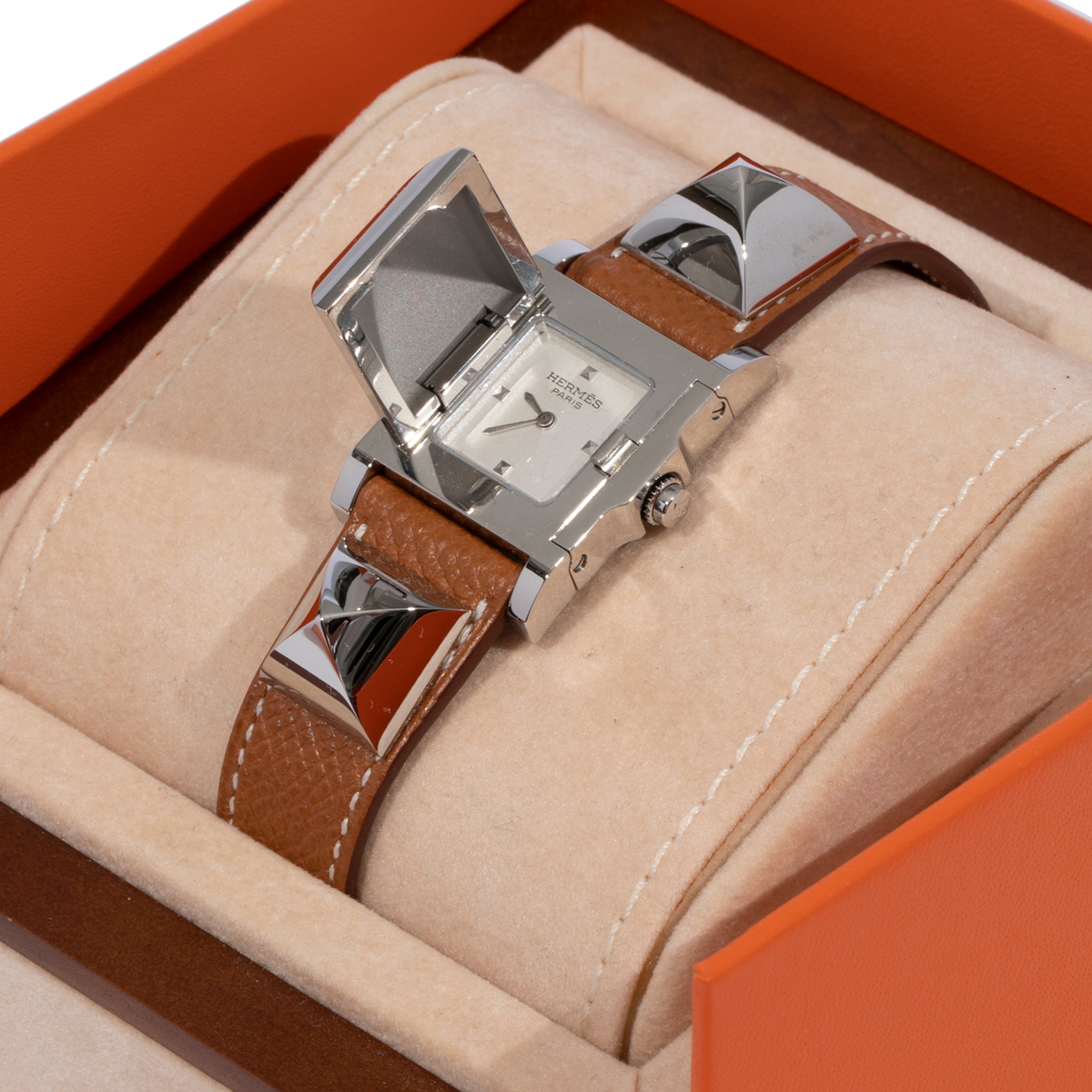 Hermes Medor Watch Gold Epsom Leather Palladium Hardware - On Repeat
