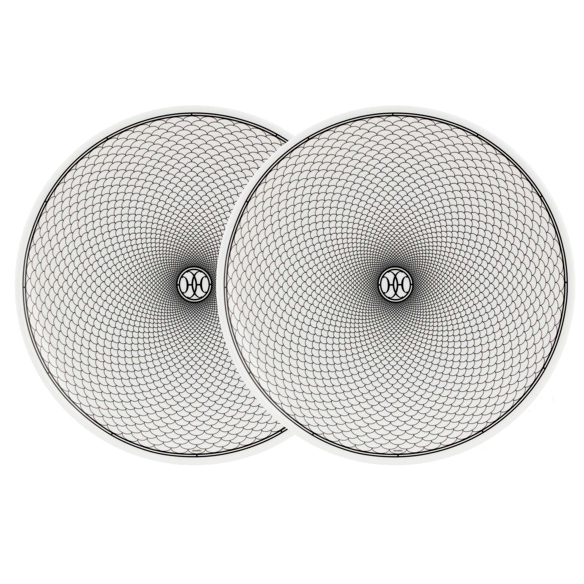 Hermes H Deco Dinner Plate White & Black - On Repeat