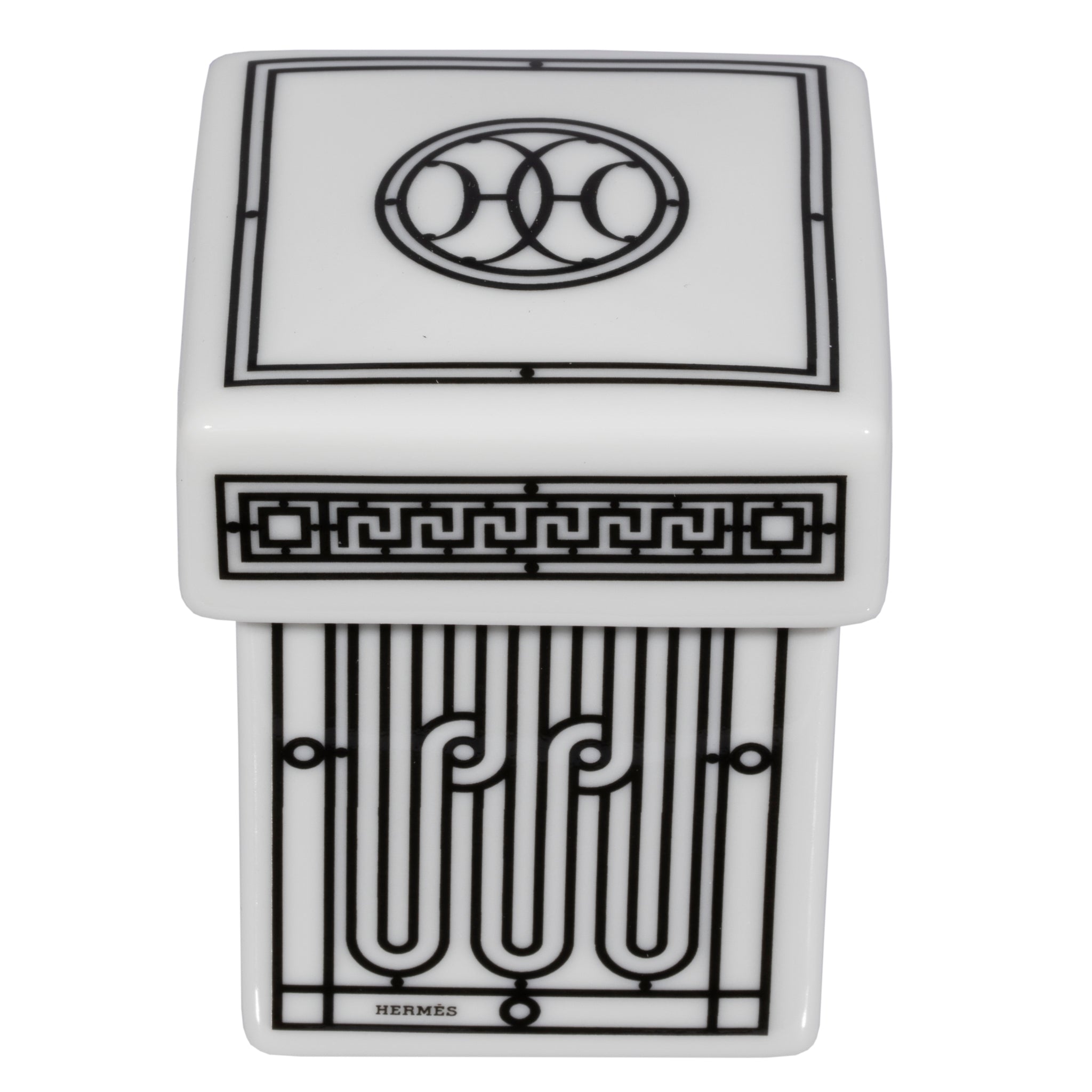 Hermes H Deco Sugar Bowl White & Black - On Repeat