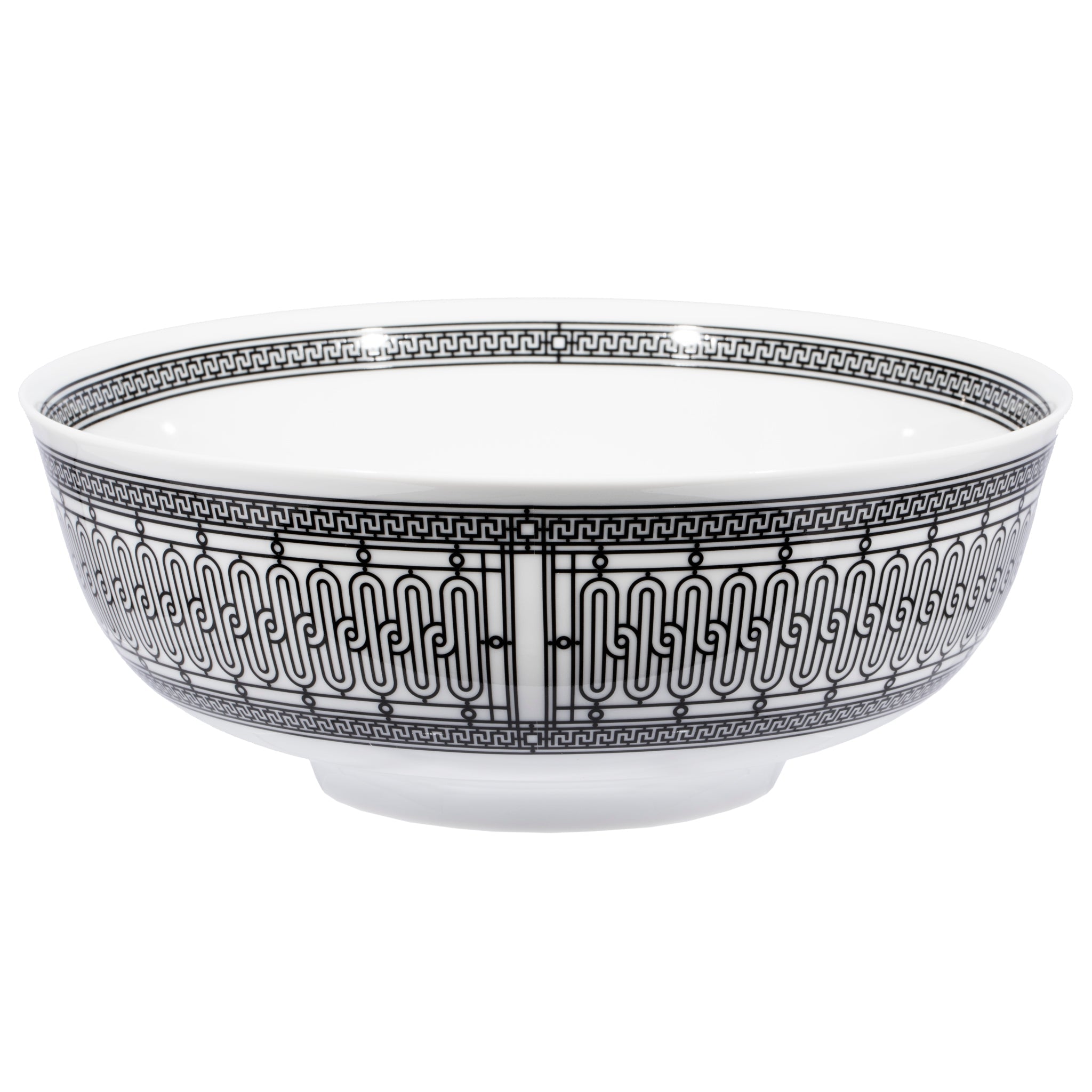 Hermes H Deco Large Salad Bowl White & Black - On Repeat
