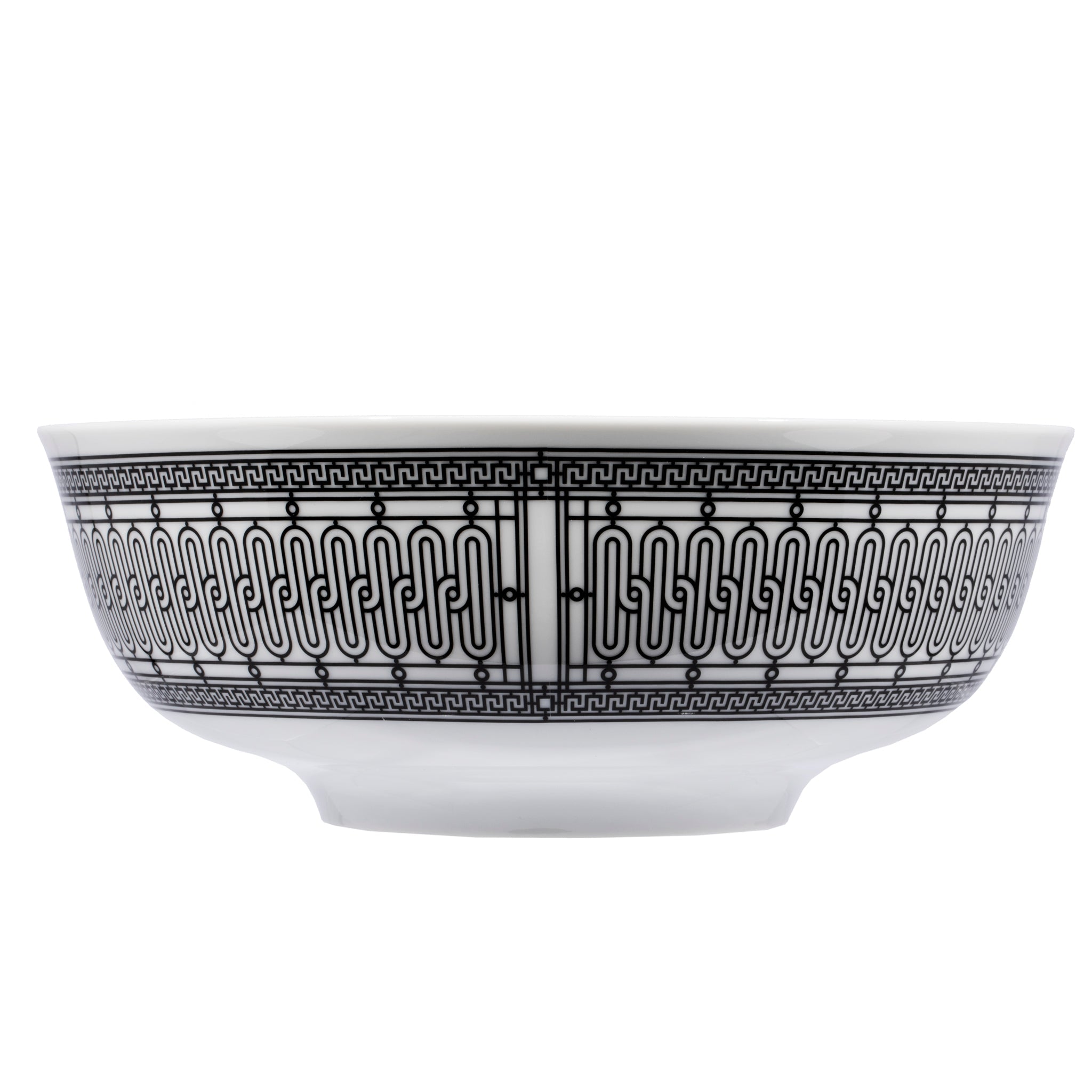 Hermes H Deco Large Salad Bowl White & Black - On Repeat