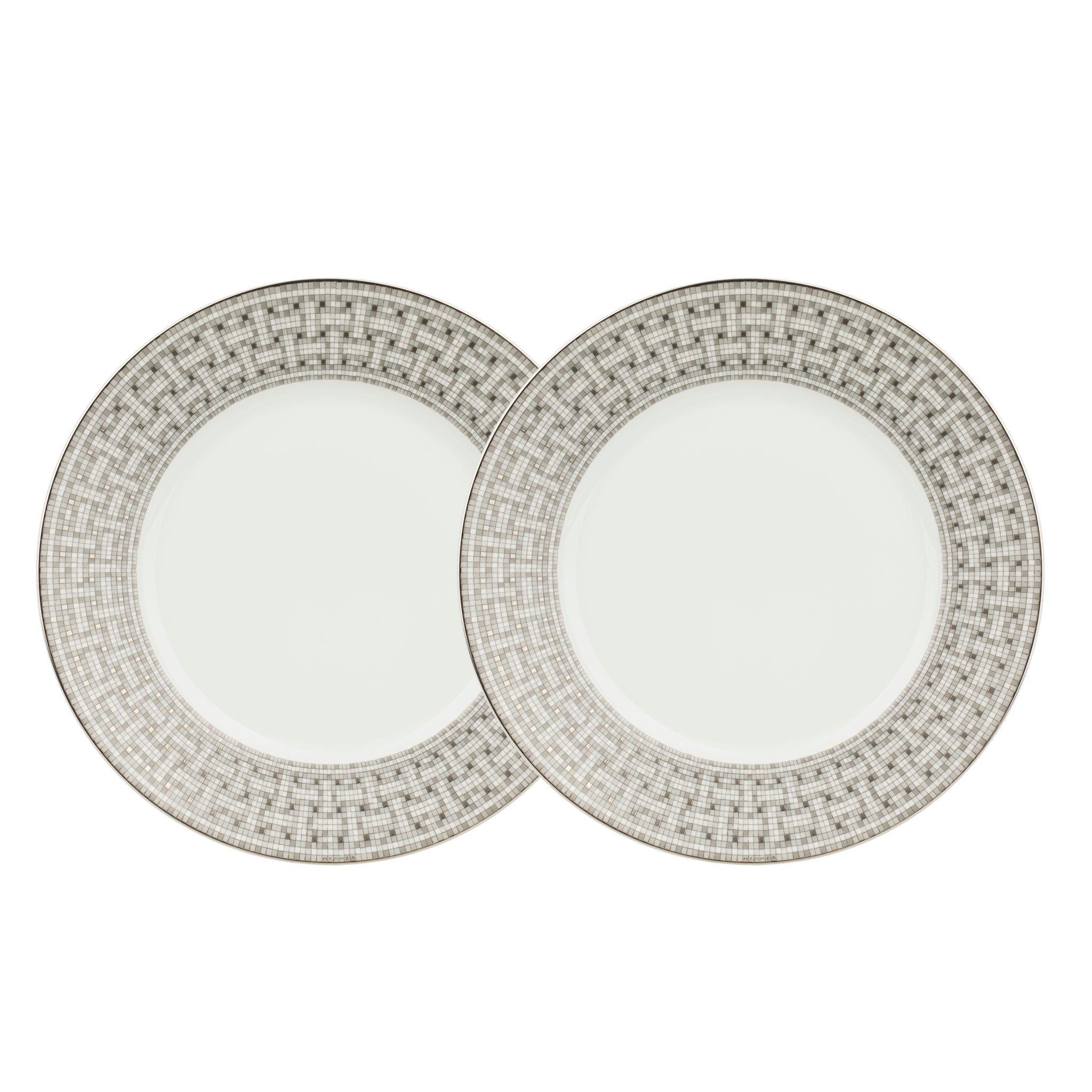 Hermes Mosaique au 24 Platinum Dinner Plate