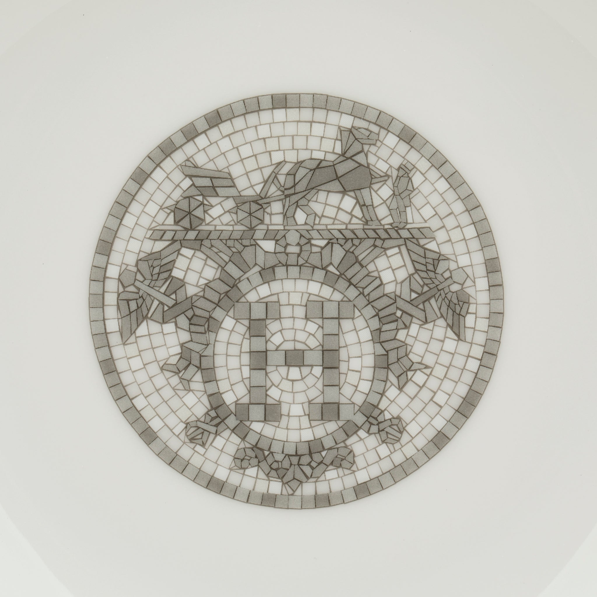 Hermes Mosaique au 24 Platinum Soup Bowl