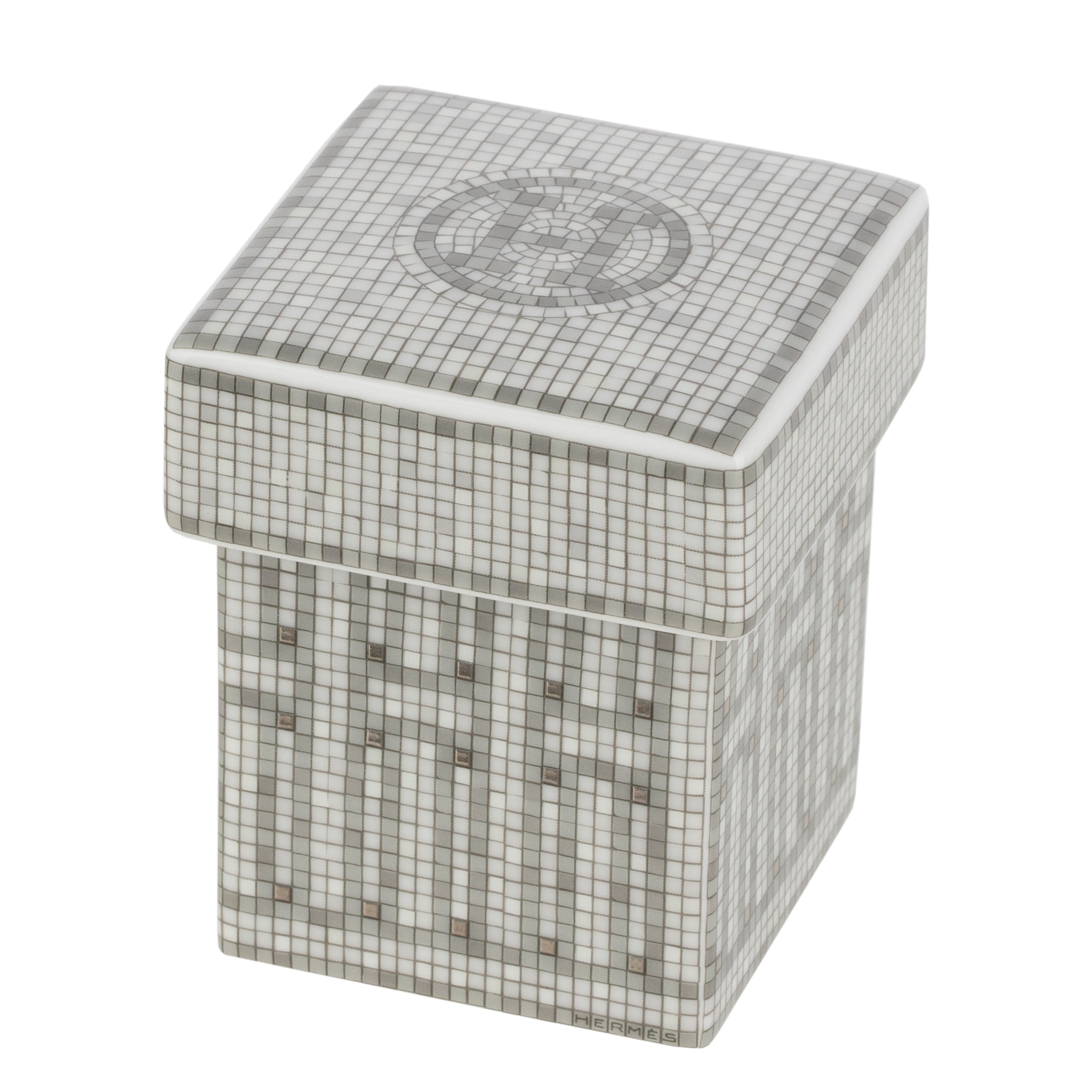 Hermes Mosaique au 24 Platinum Sugar Canister