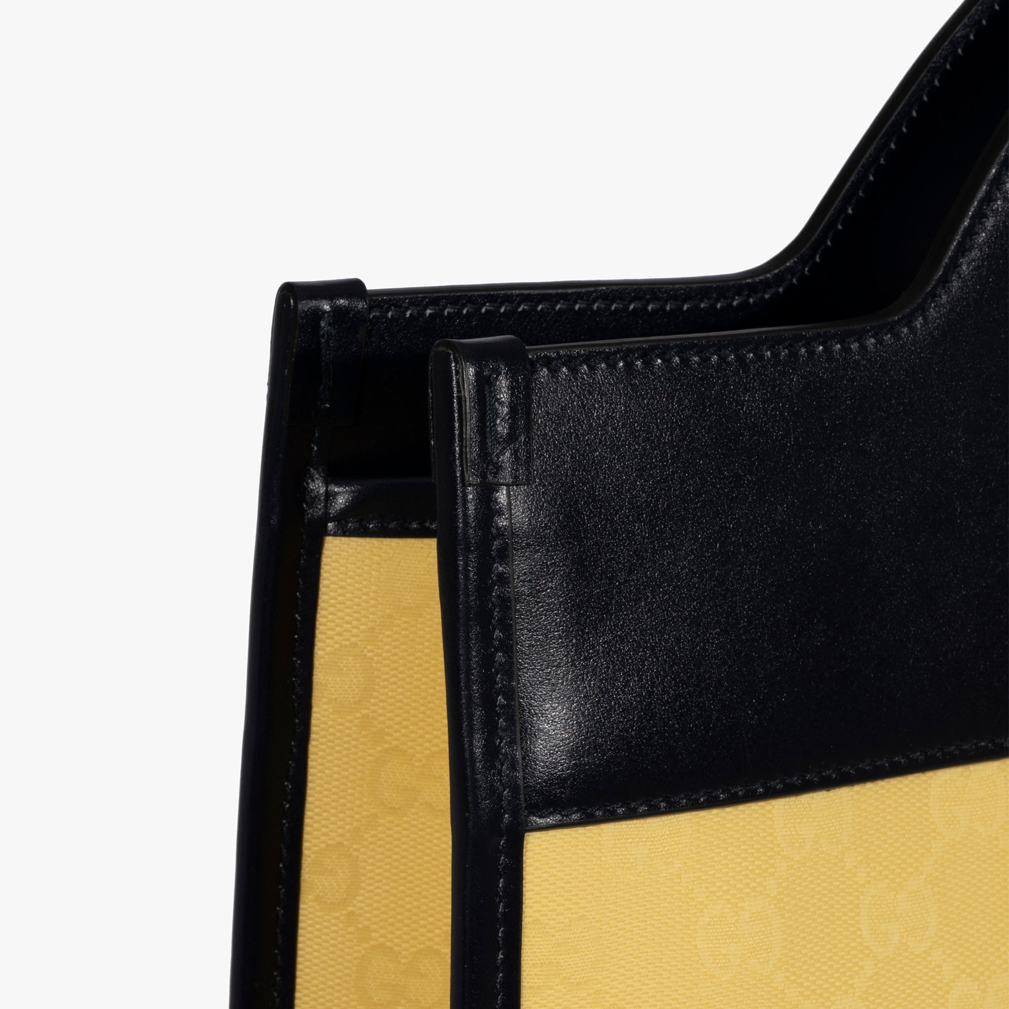 Gucci Ophelia Tote Navy & Yellow Leather & Canvas - On Repeat