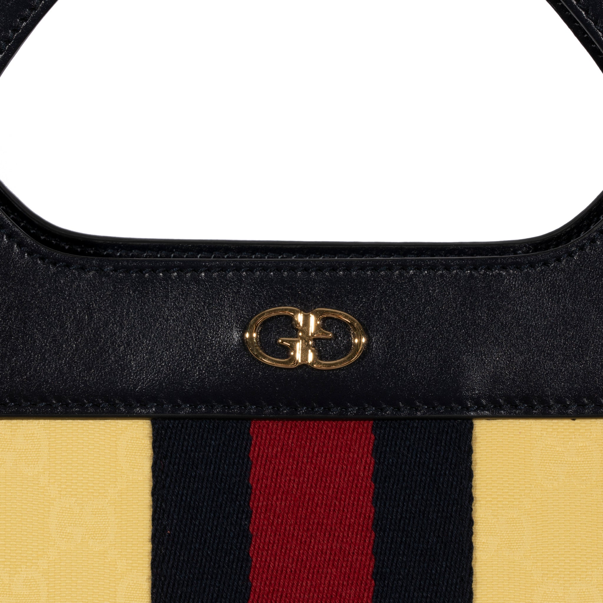 Gucci Ophelia Tote Navy & Yellow Leather & Canvas - On Repeat