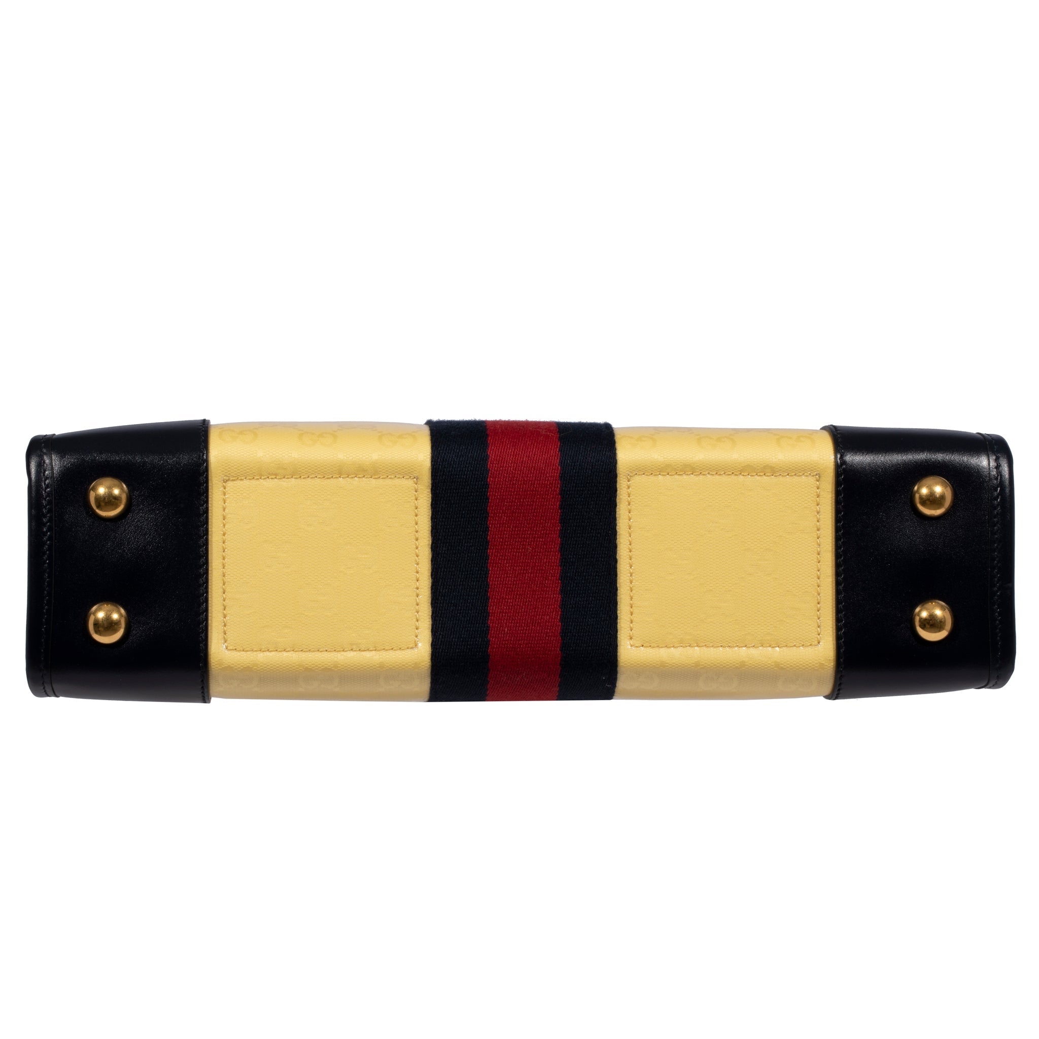 Gucci Ophelia Tote Navy & Yellow Leather & Canvas - On Repeat