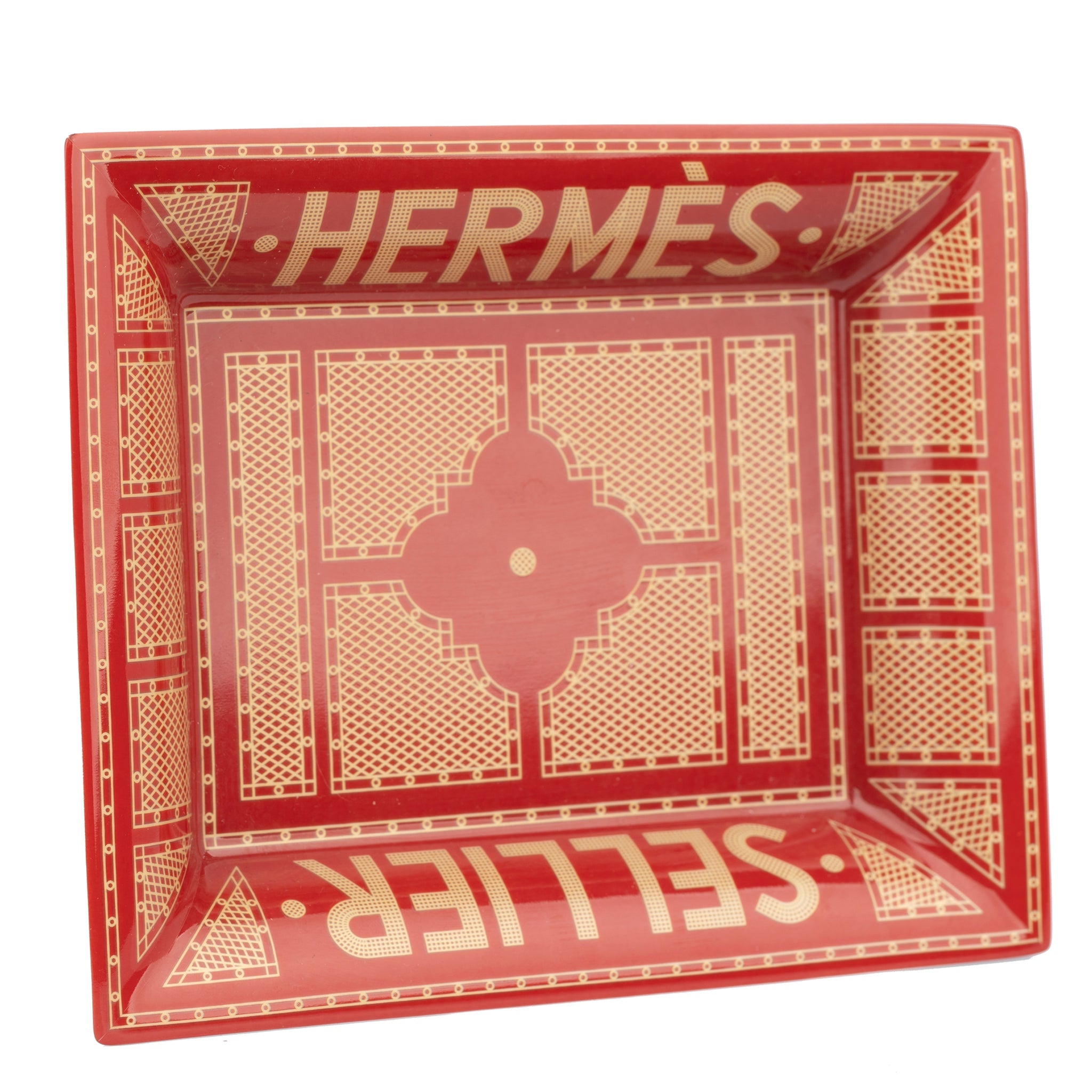 Hermes Sellier Change Tray Red & Gold - On Repeat