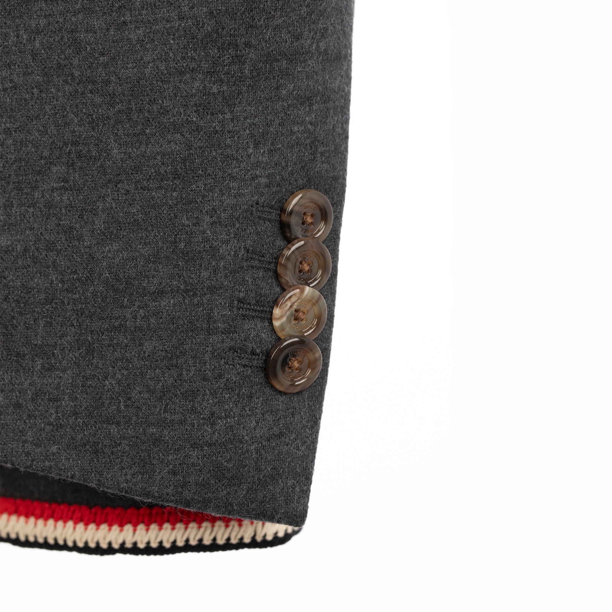 Gucci Mens Grey Blazer With Floral Embroidery 48 It - On Repeat