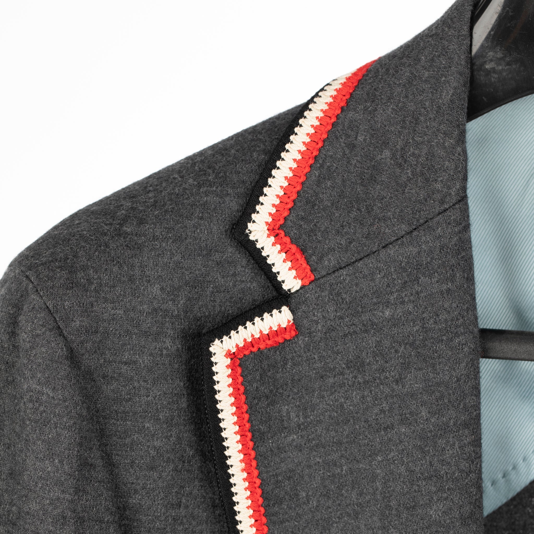 Gucci Mens Grey Blazer With Floral Embroidery 48 It - On Repeat