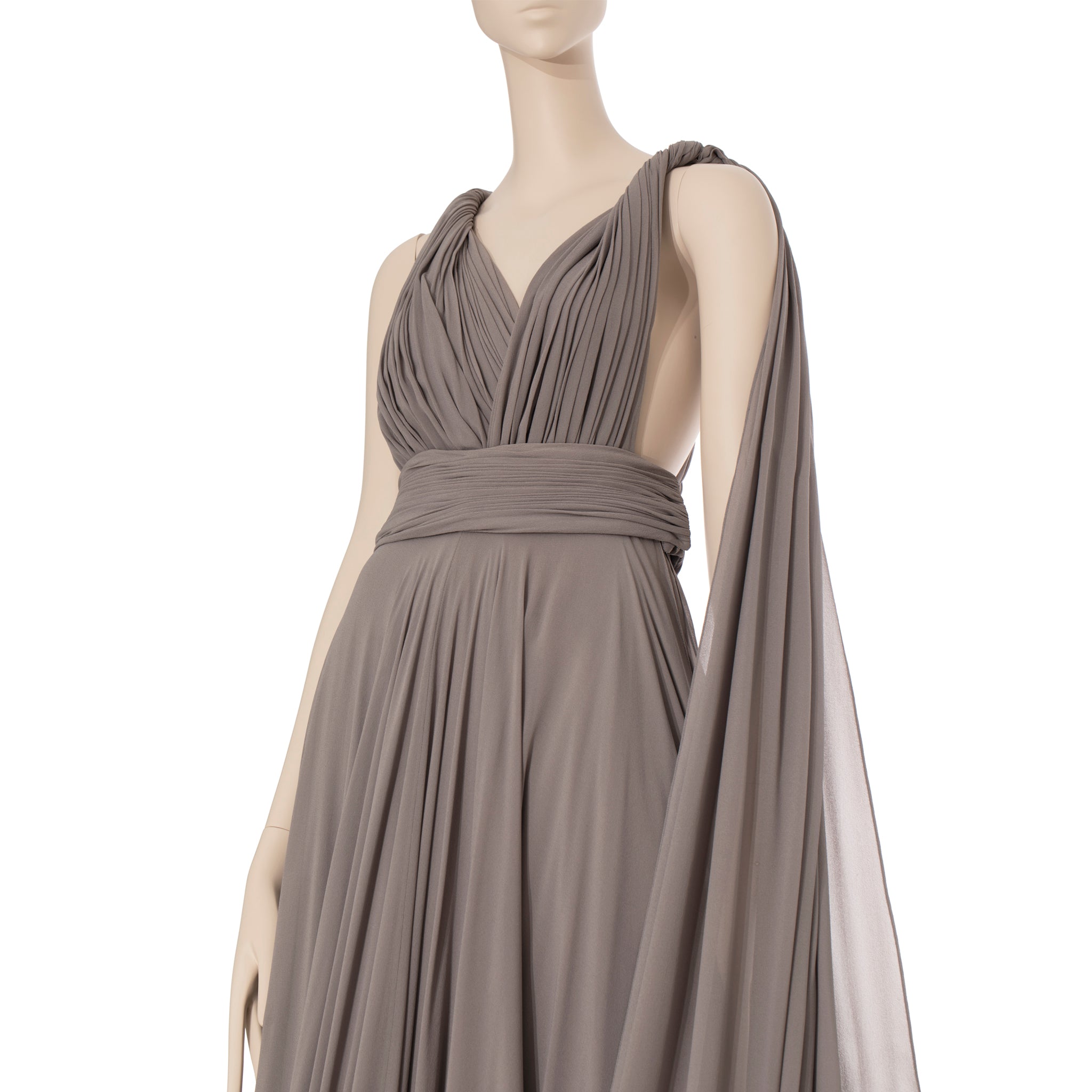 Yves Saint Laurent Couture Grey Evening Dress 36 FR