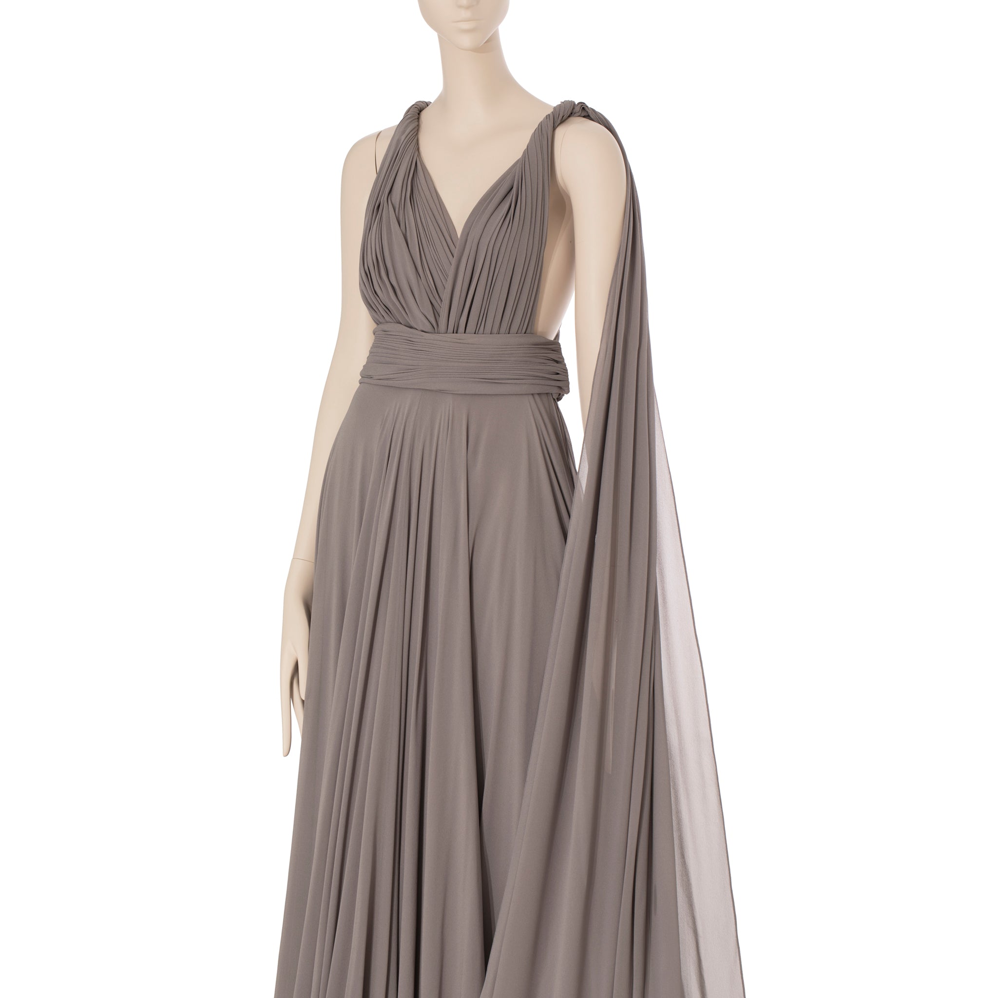 Yves Saint Laurent Couture Grey Evening Dress 36 FR