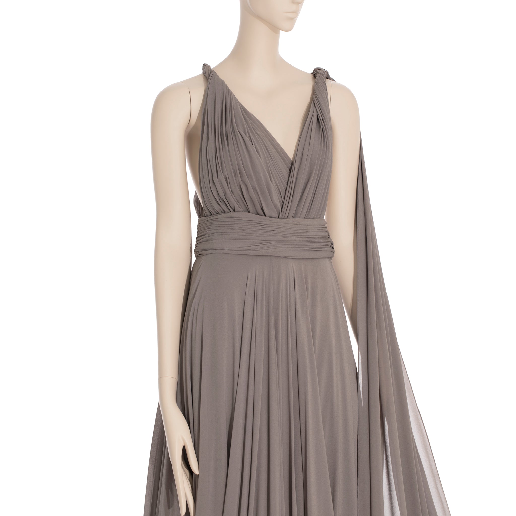 Yves Saint Laurent Couture Grey Evening Dress 36 FR