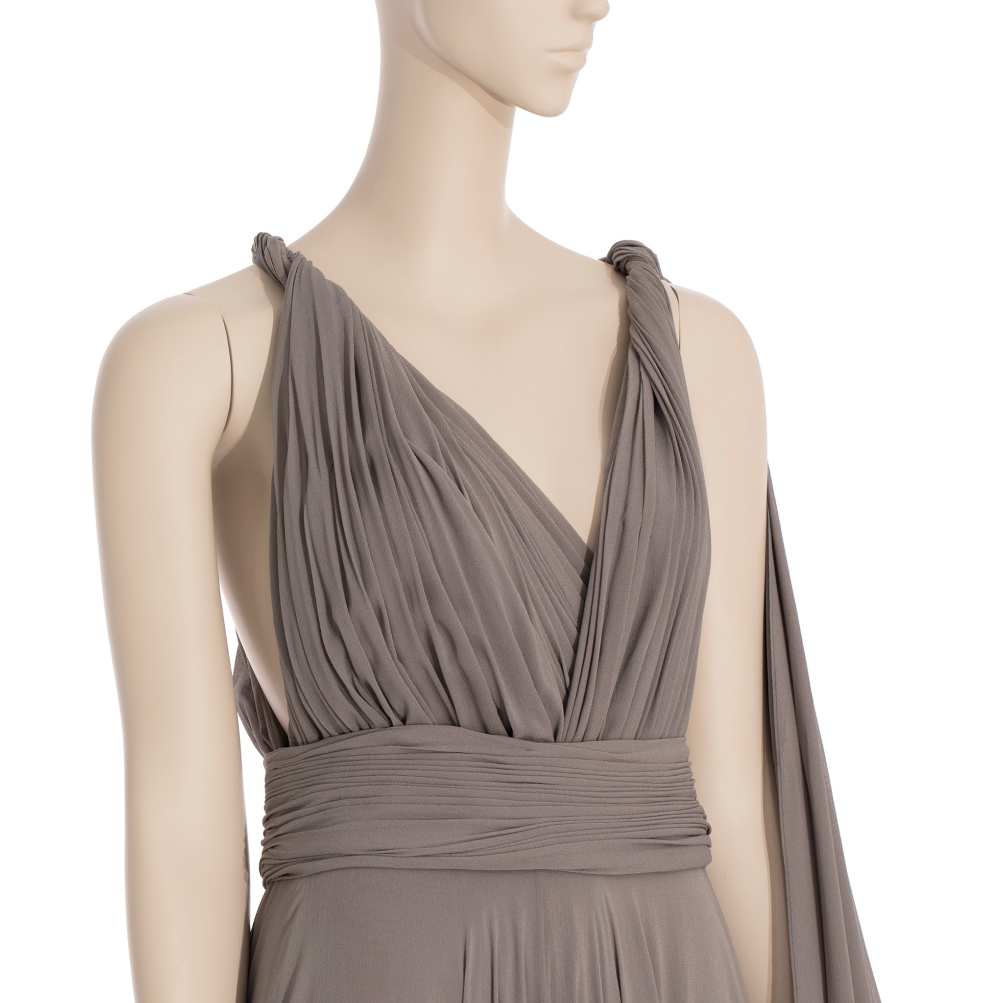 Yves Saint Laurent Couture Grey Evening Dress 36 FR
