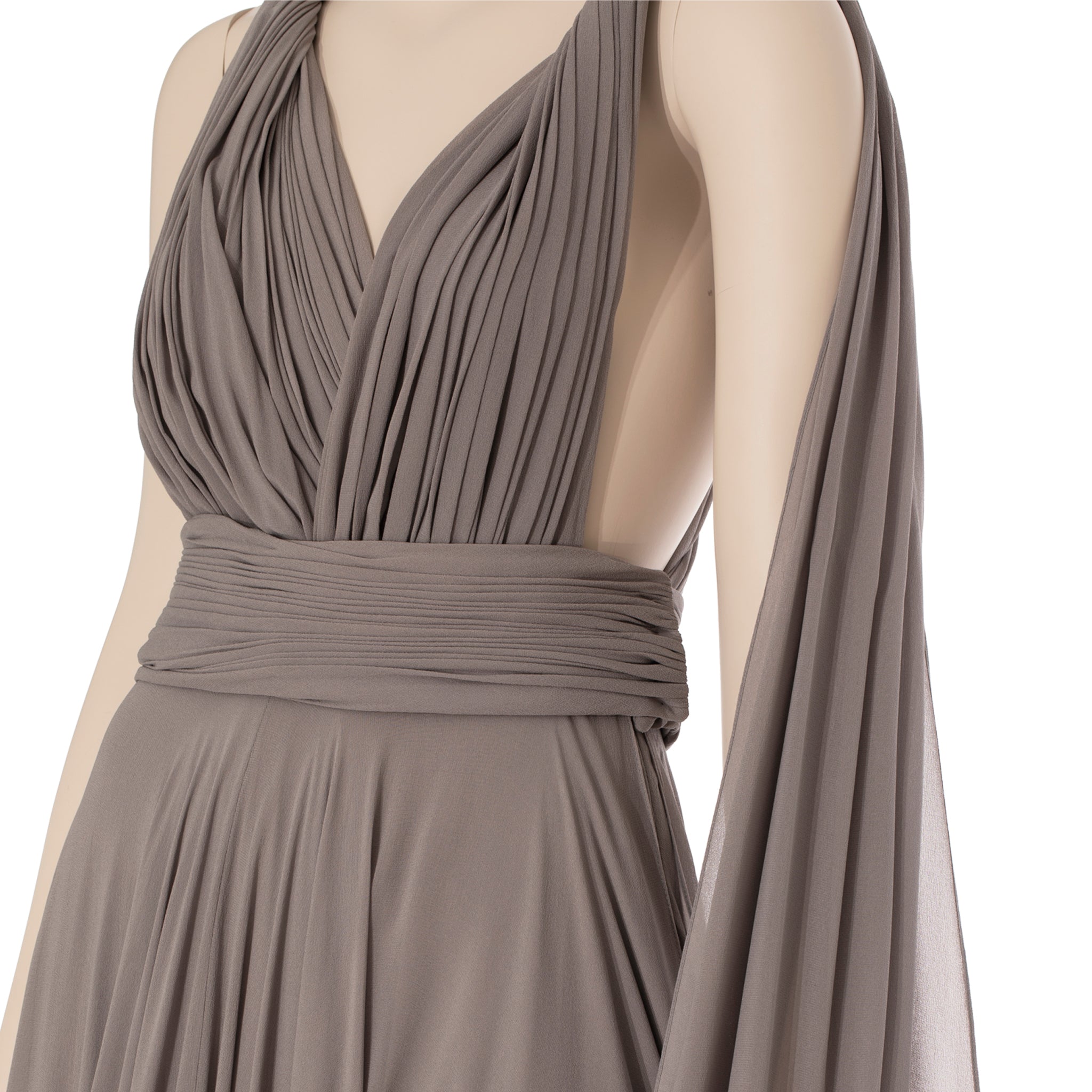 Yves Saint Laurent Couture Grey Evening Dress 36 FR