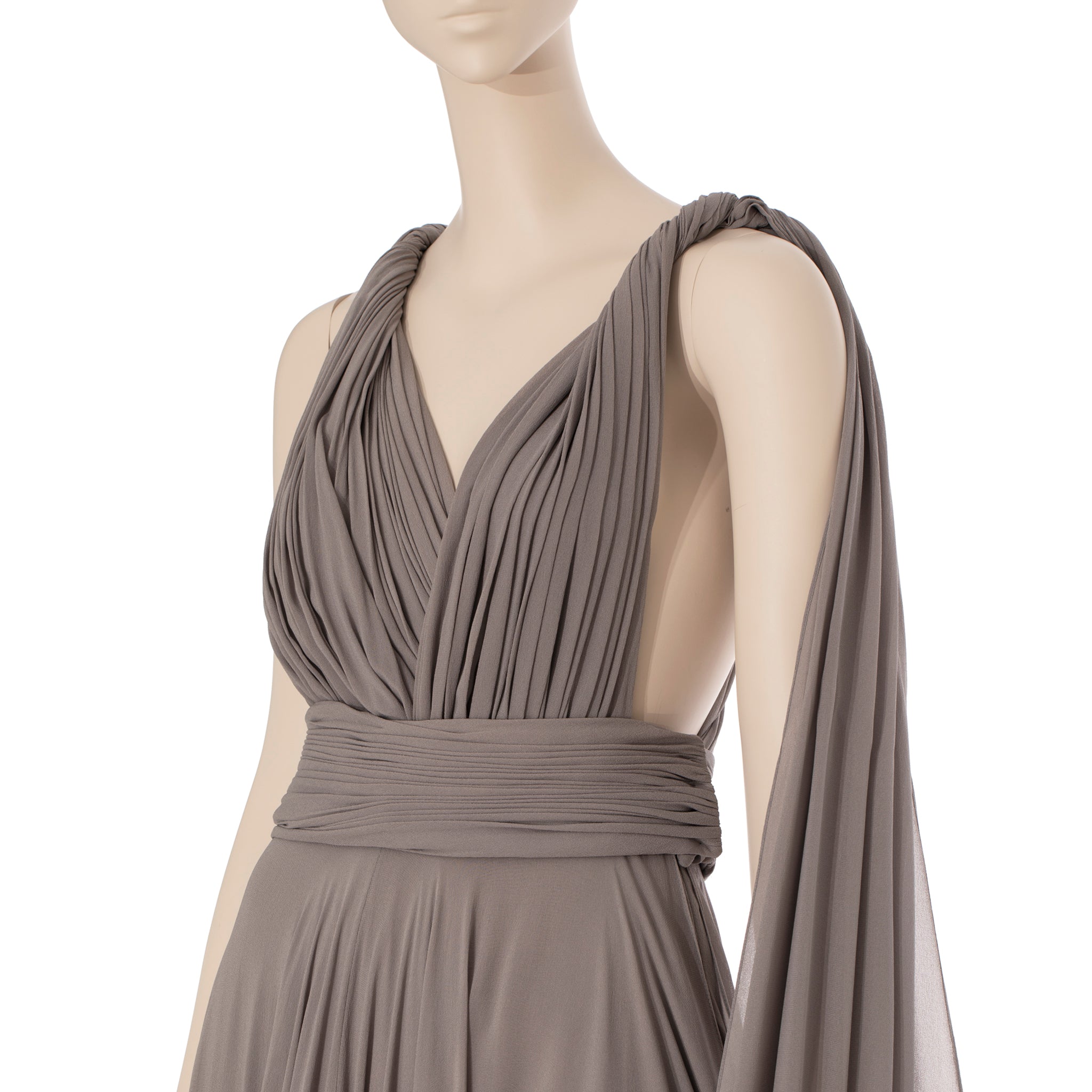 Yves Saint Laurent Couture Grey Evening Dress 36 FR