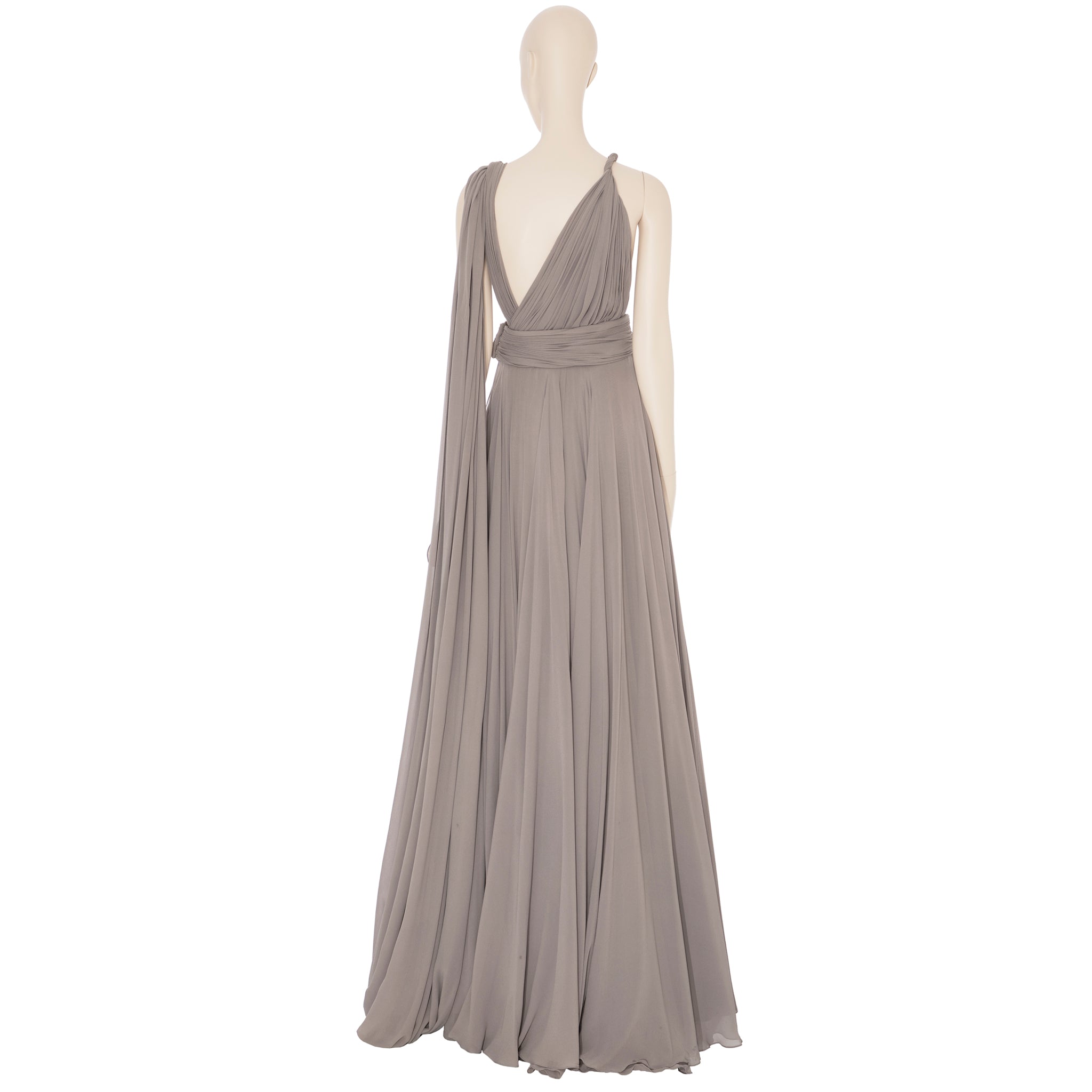 Yves Saint Laurent Couture Grey Evening Dress 36 FR