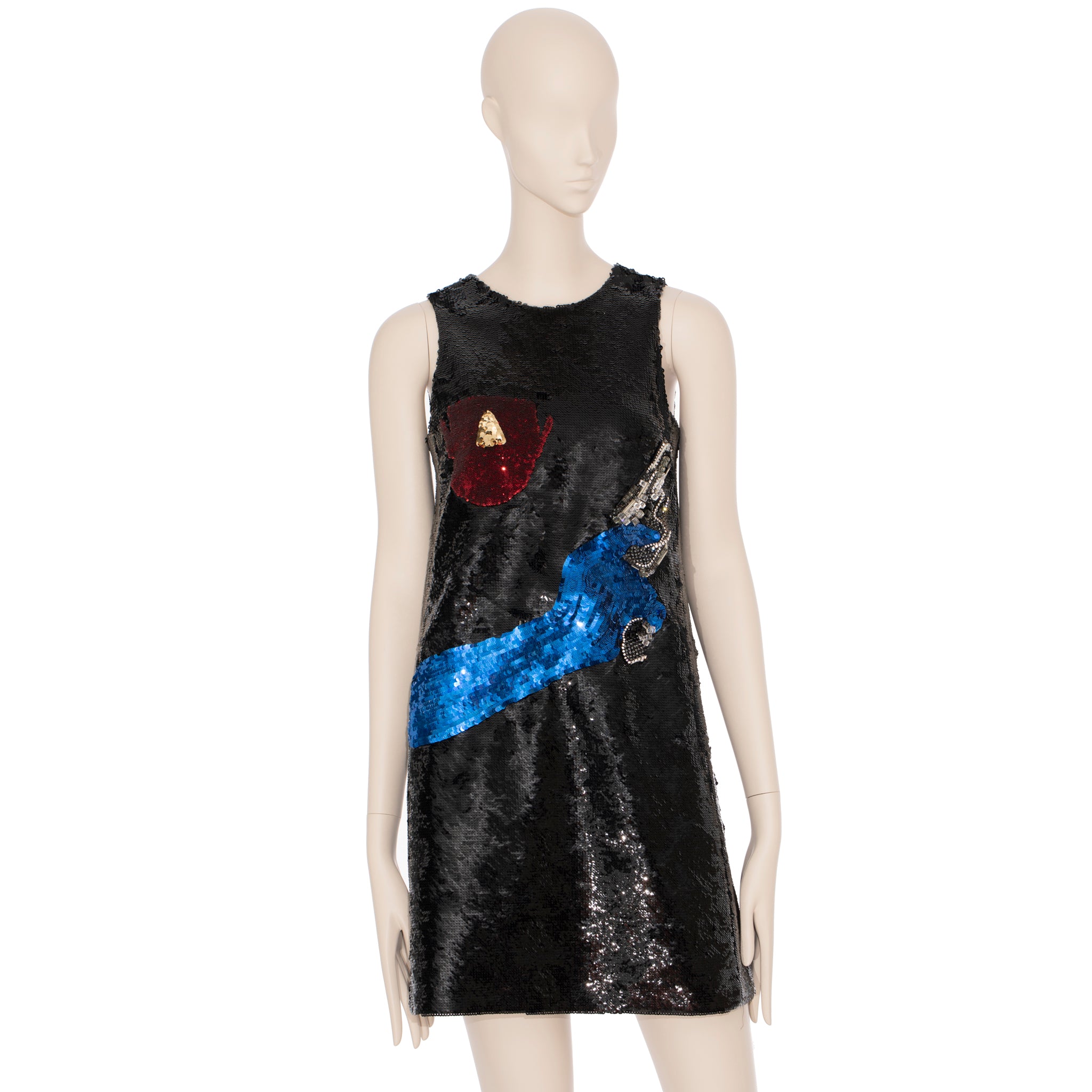 Saint Laurent X John Baldessari by Hedi Slimane Sequin Mini Dress Look #13
