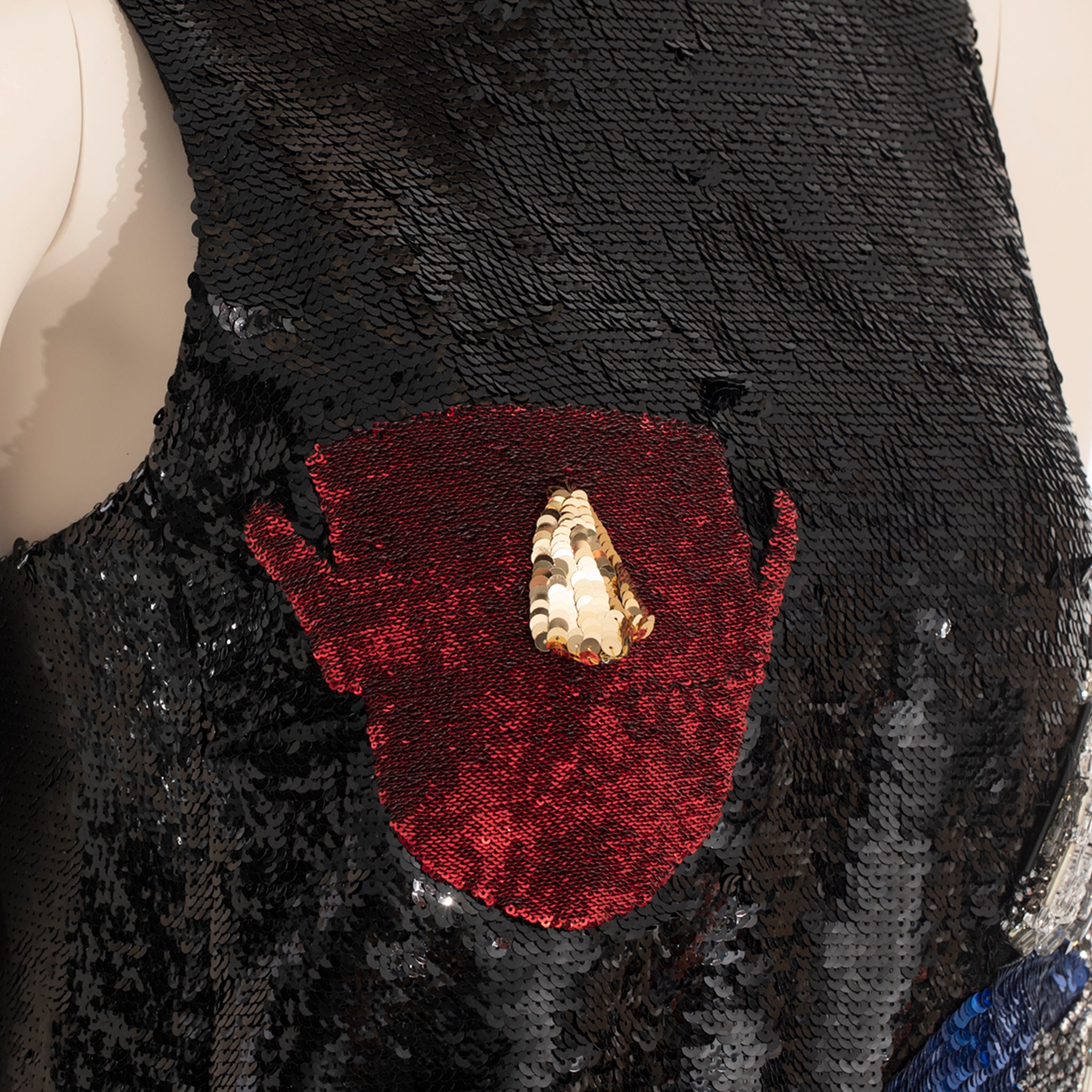 Saint Laurent X John Baldessari by Hedi Slimane Sequin Mini Dress Look #13