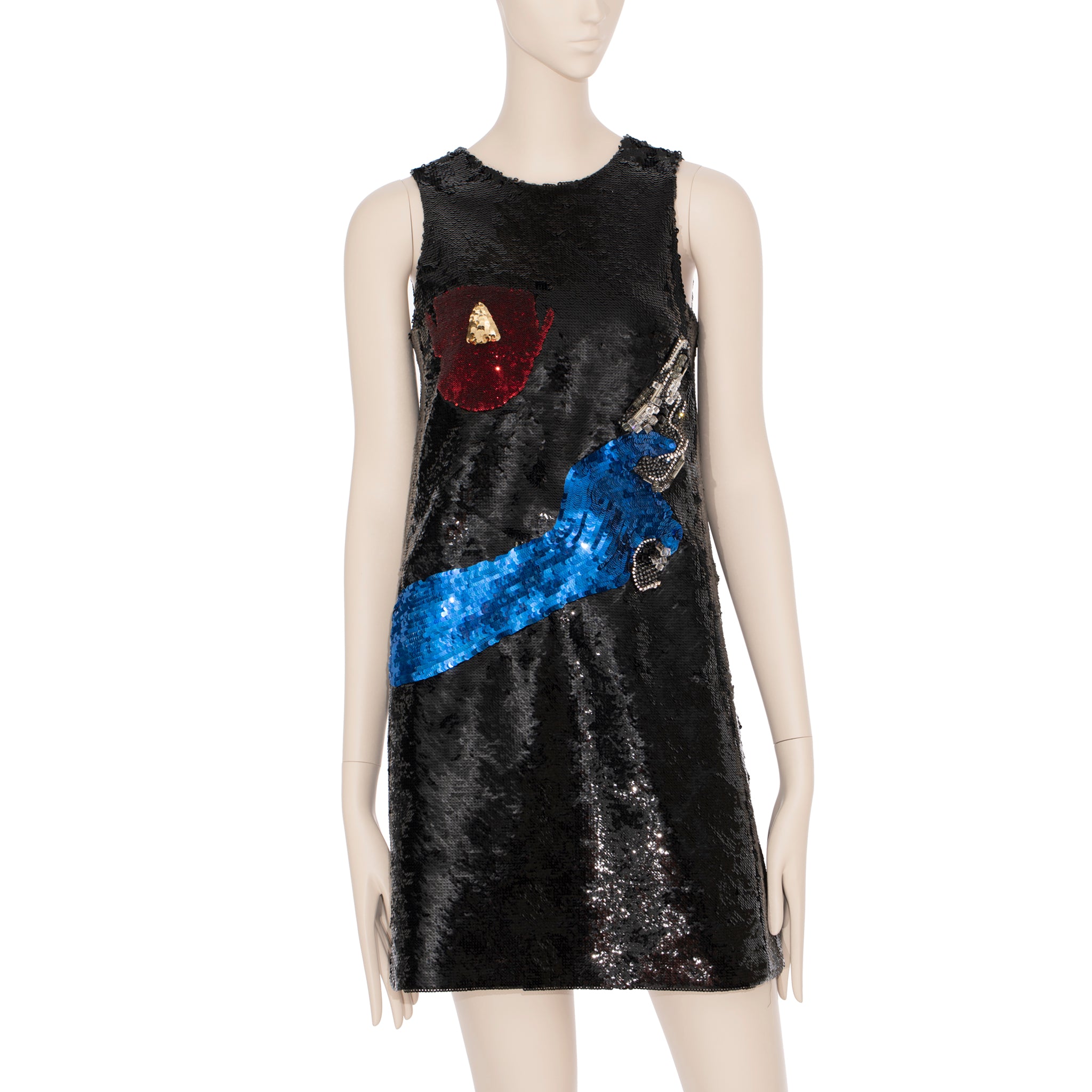 Saint Laurent X John Baldessari by Hedi Slimane Sequin Mini Dress Look #13