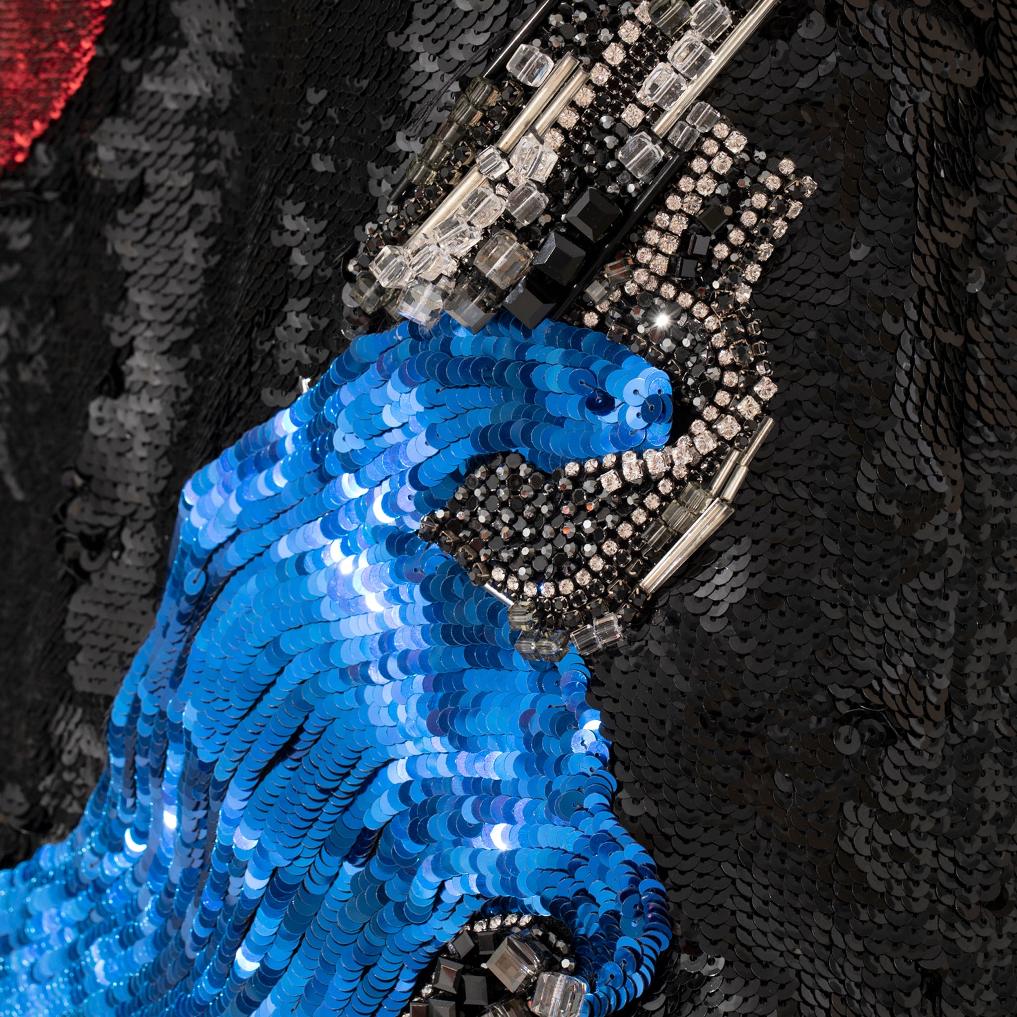 Saint Laurent X John Baldessari by Hedi Slimane Sequin Mini Dress Look #13