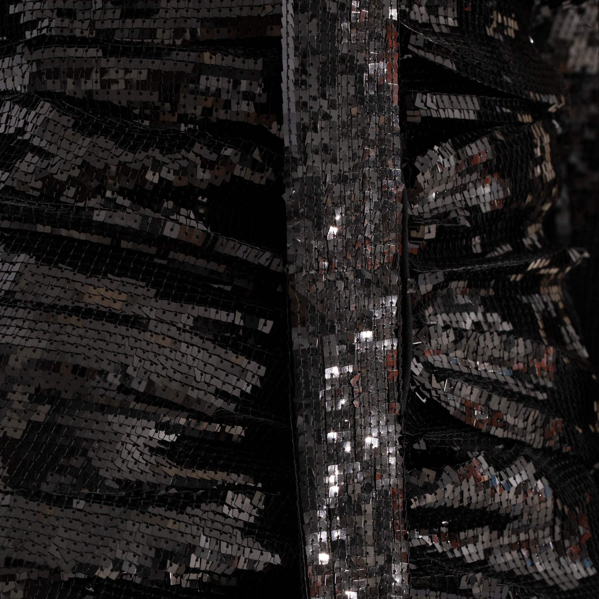 Yves Saint Laurent Long Sleeve Black Sequin Dress 38 Fr