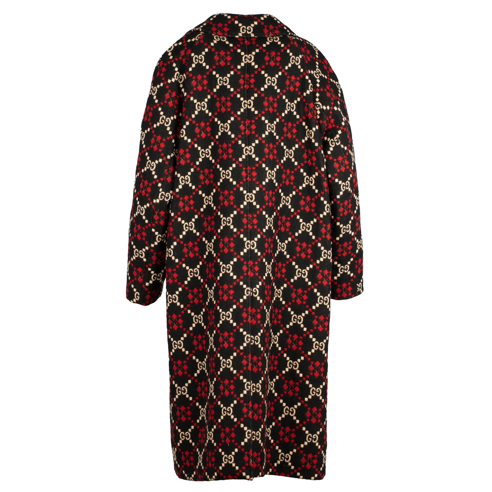 GUCCI GG DIAMOND JACQUARD WOOL COAT 48 IT - On Repeat