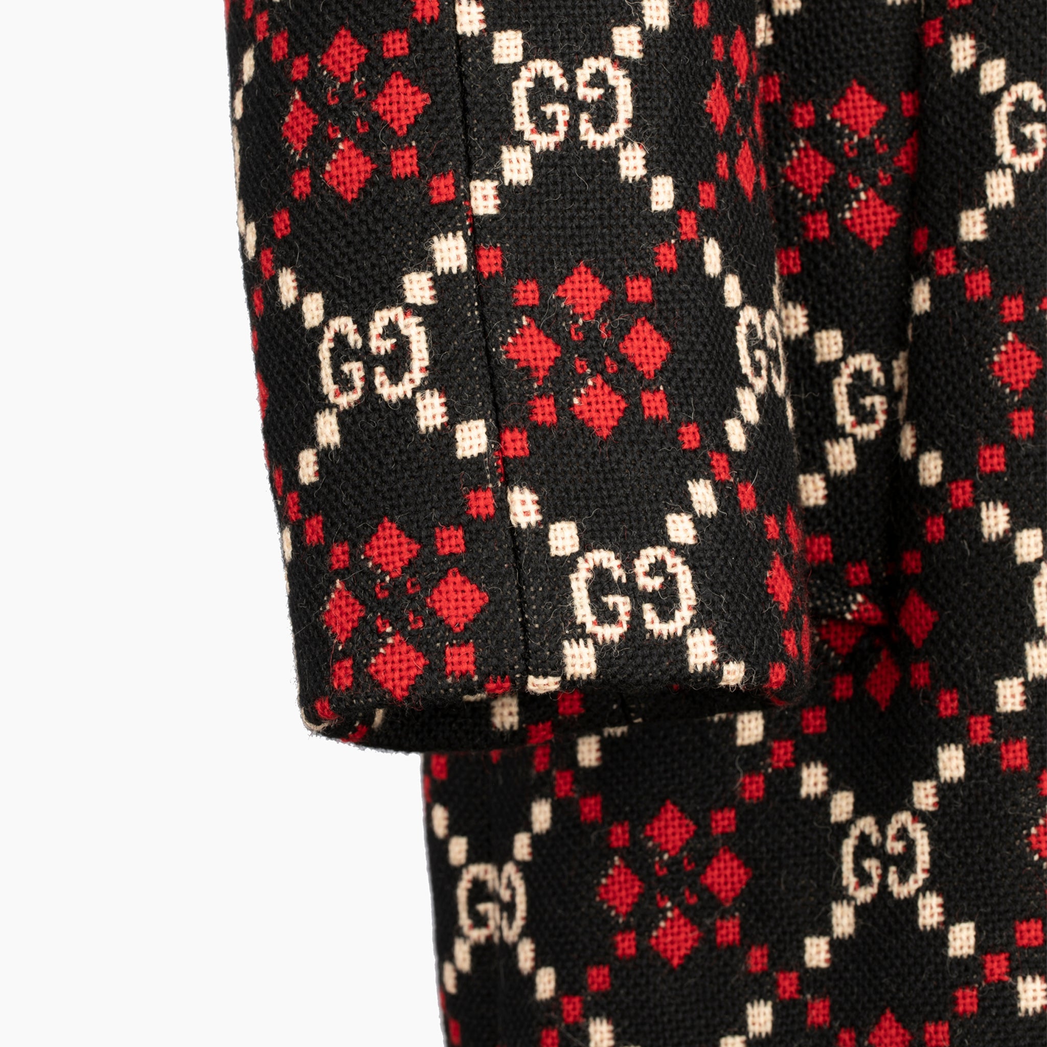 GUCCI GG DIAMOND JACQUARD WOOL COAT 48 IT - On Repeat