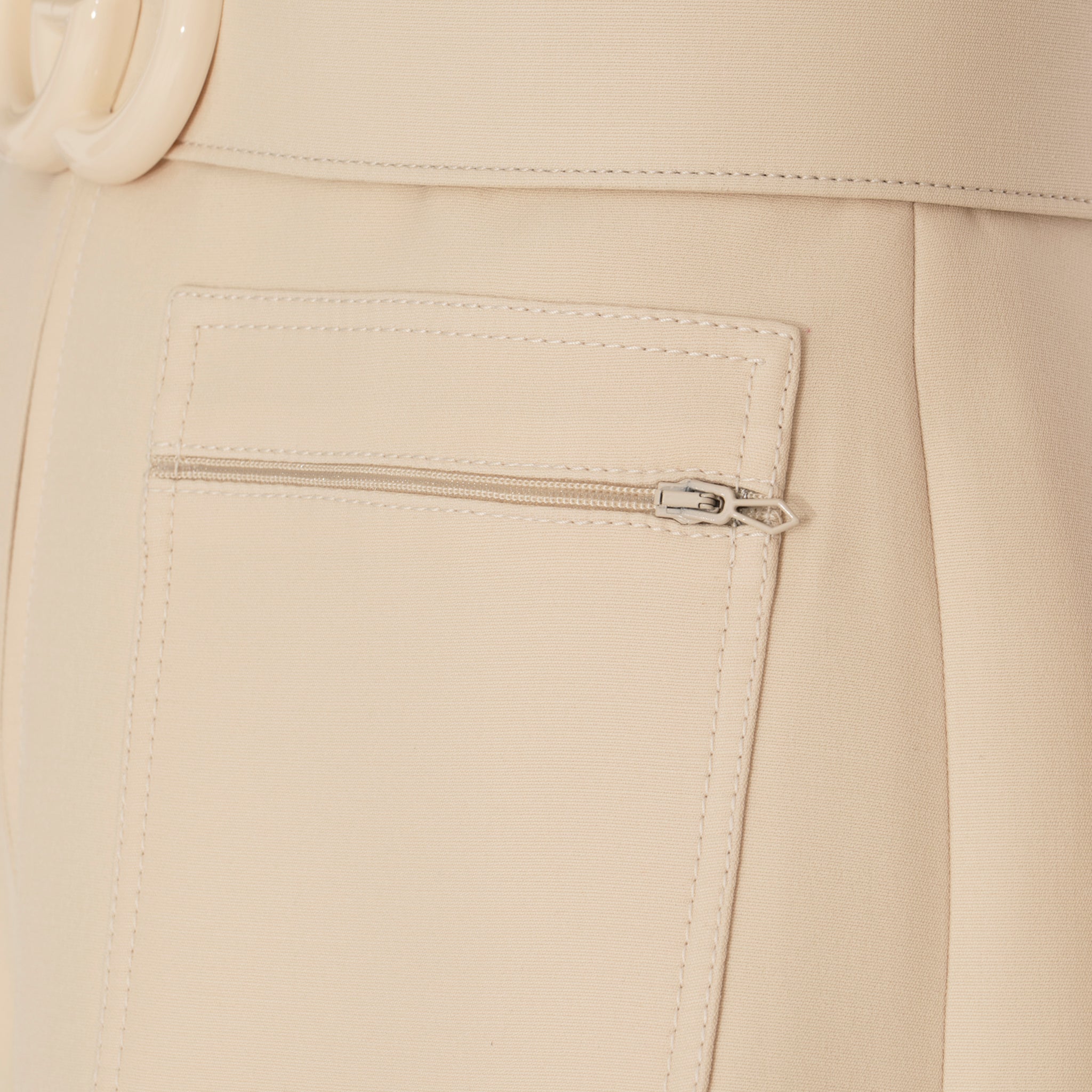 Gucci Womens Short Belted Jumpsuit Ivory