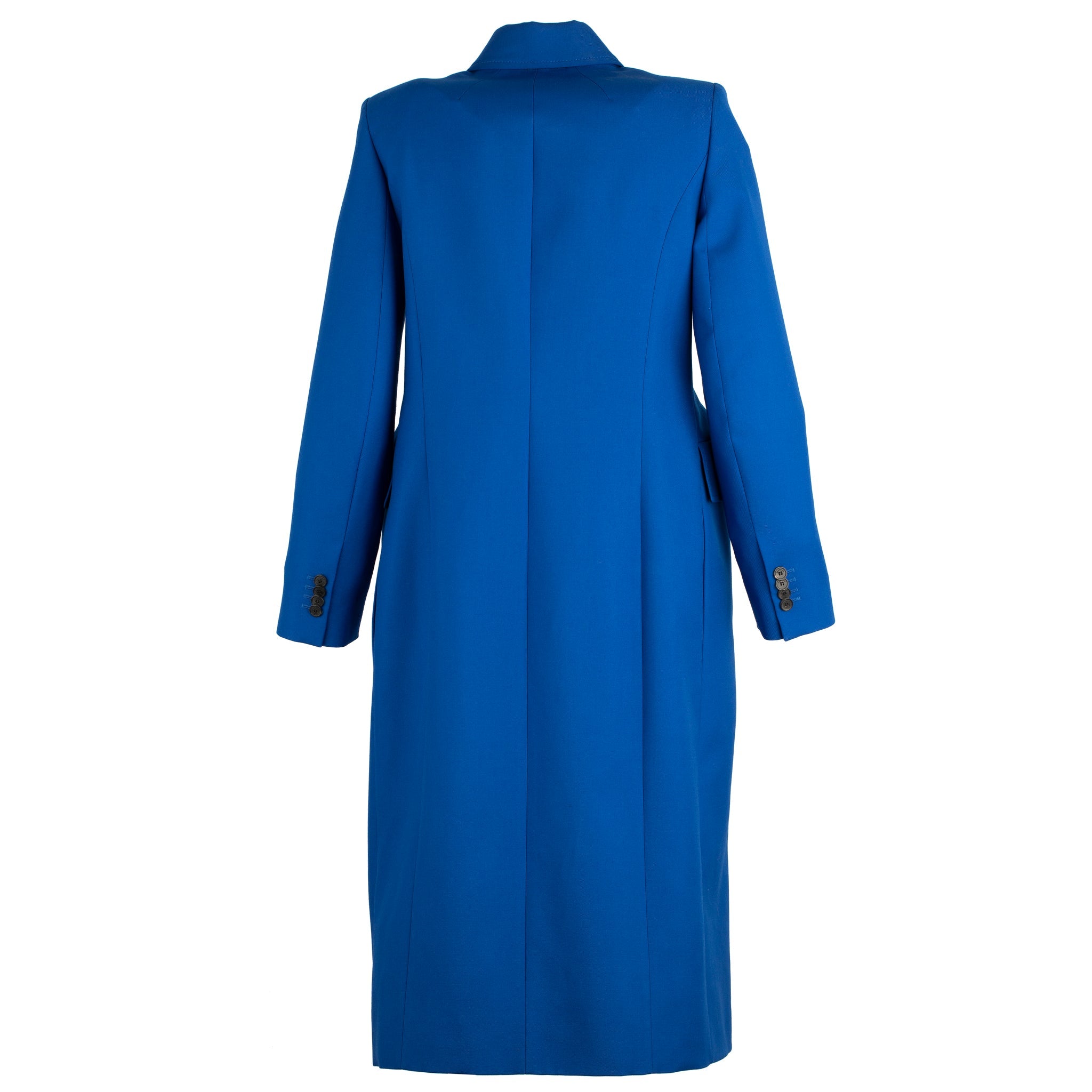 BALENCIAGA HOURGLASS DOUBLE BREASTED WOOL BLEND COAT ROYAL BLUE - On Repeat
