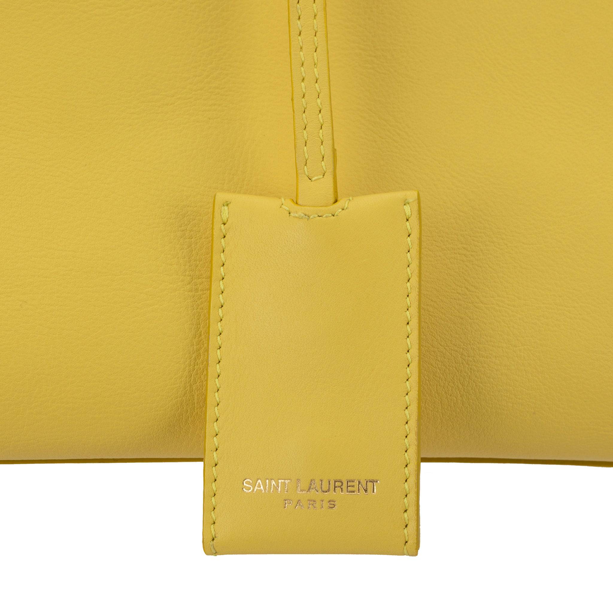YVES SAINT LAURENT CABAS CHYC TOTE YELLOW AGED GOLD HARDWARE - On Repeat