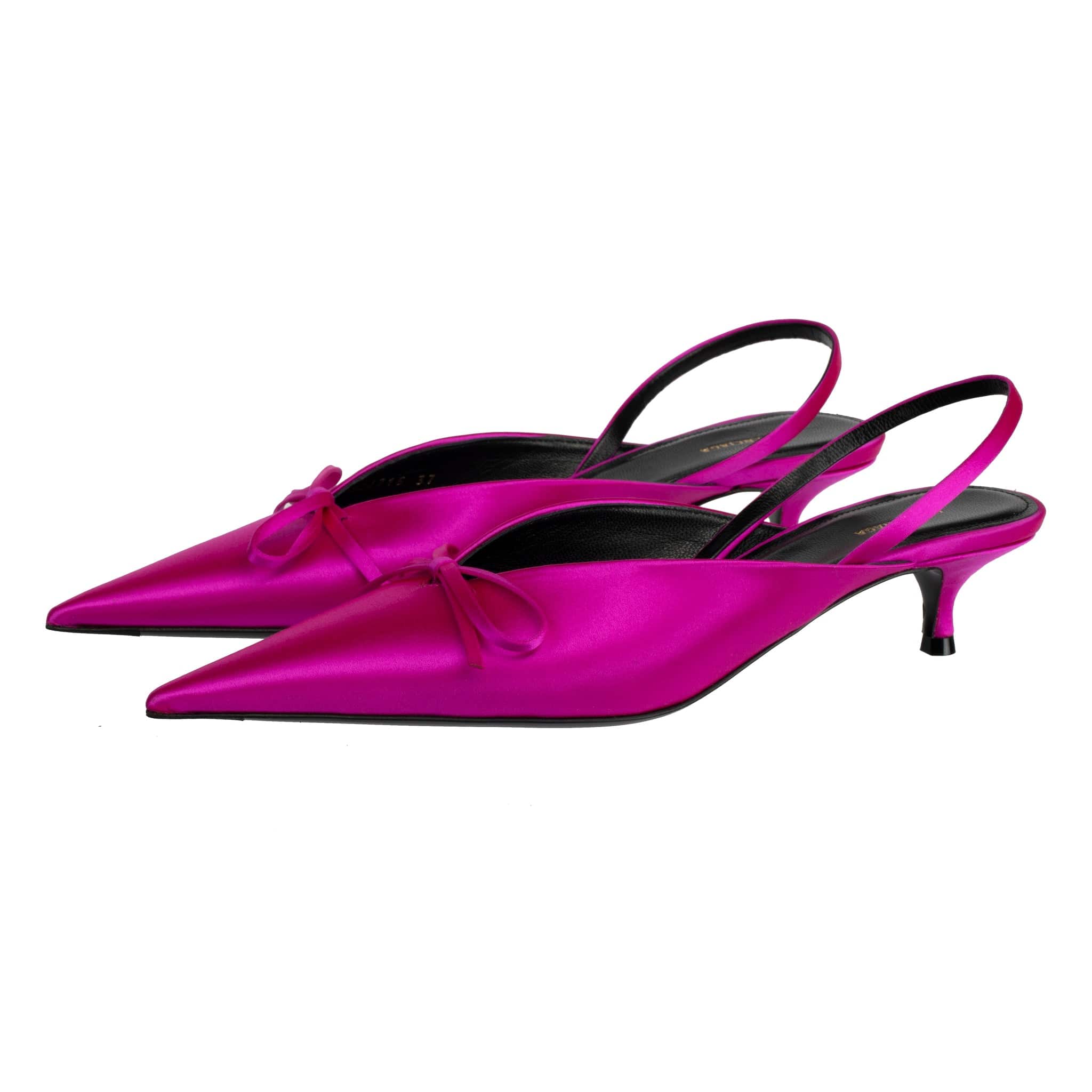 BALENCIAGA KNIFE SLINGBACK KITTEN HEELS ROSE FUCHSIA 37.5 FR - On Repeat