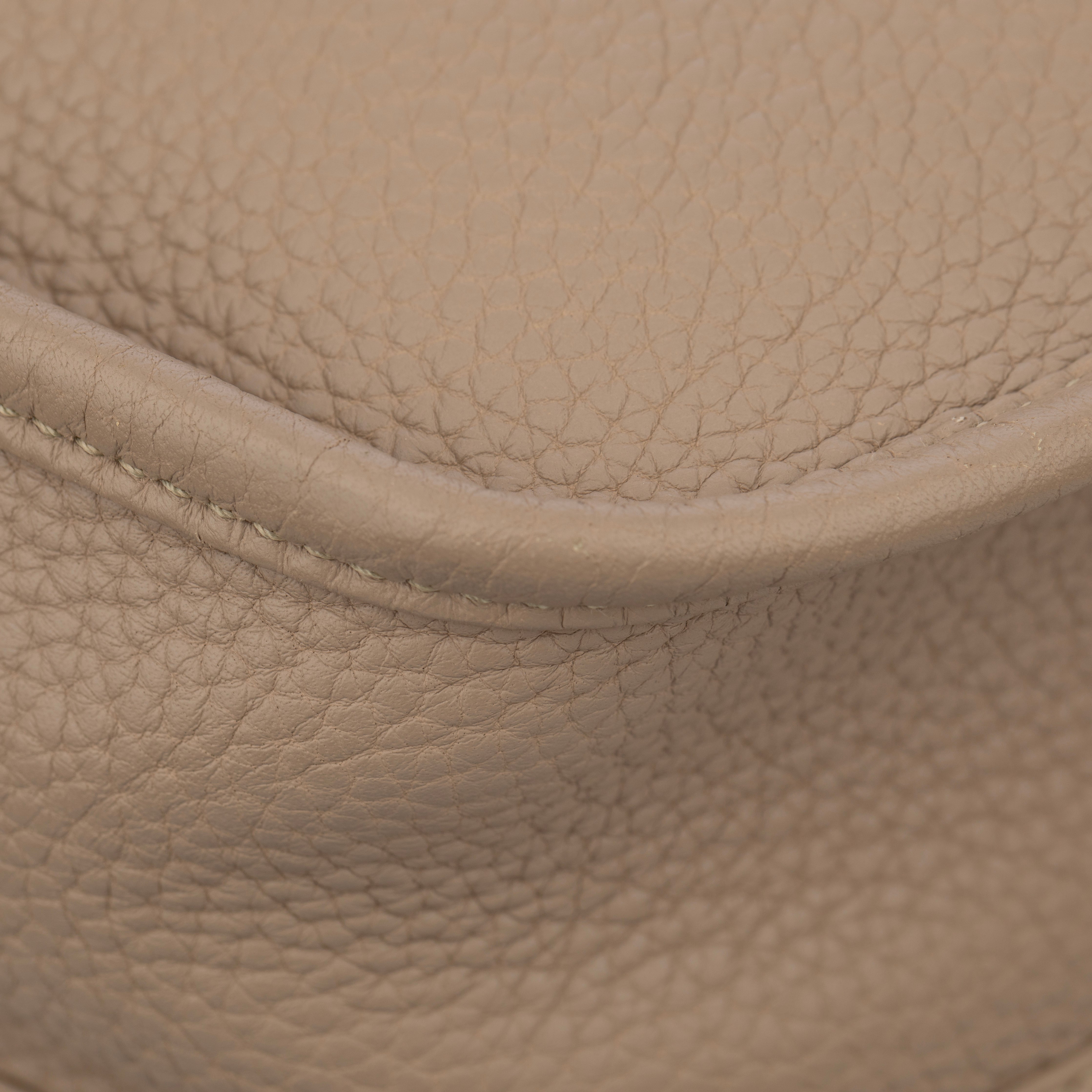 Hermes Evelyn PM Gris Tourterelle Clemence  Leather Palladium Hardware